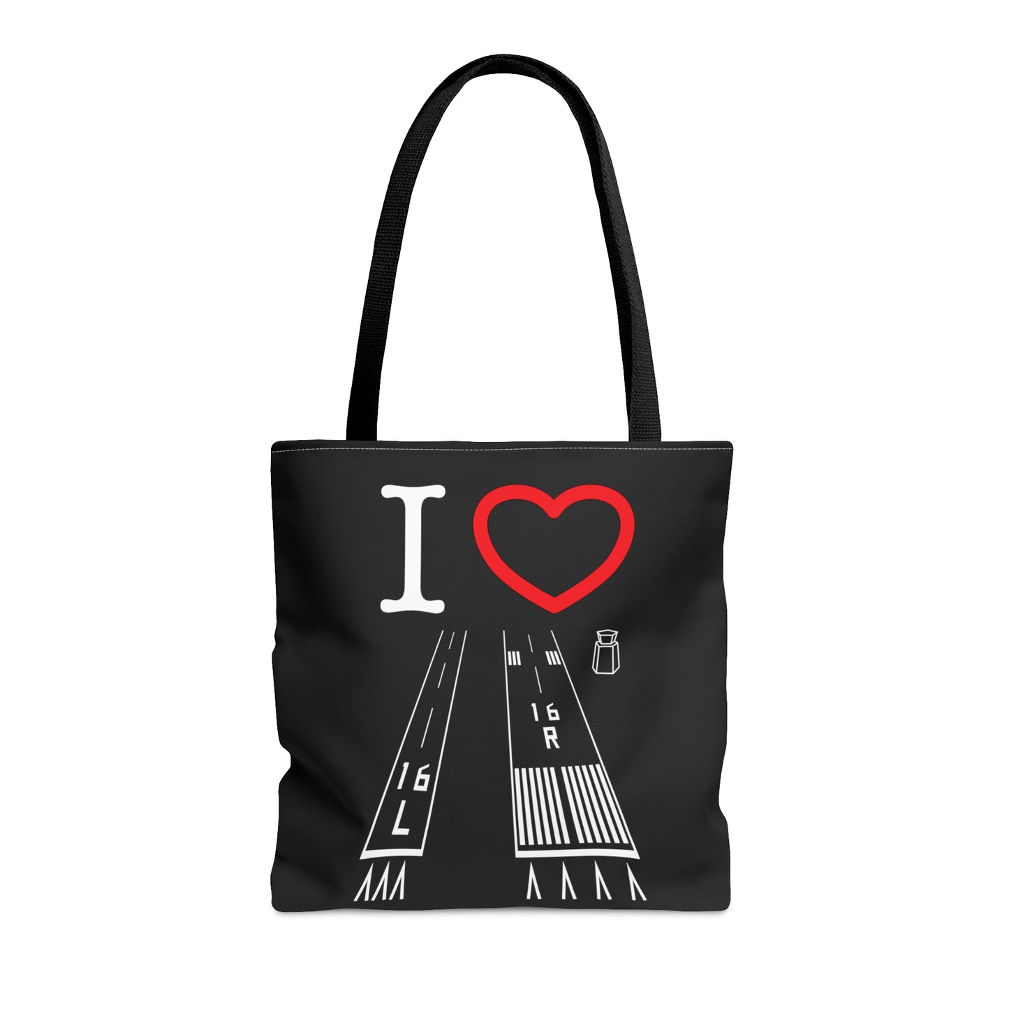 Van Nuys Airport Runways 16L - 16R / 34L - 34R - tote bag (black)