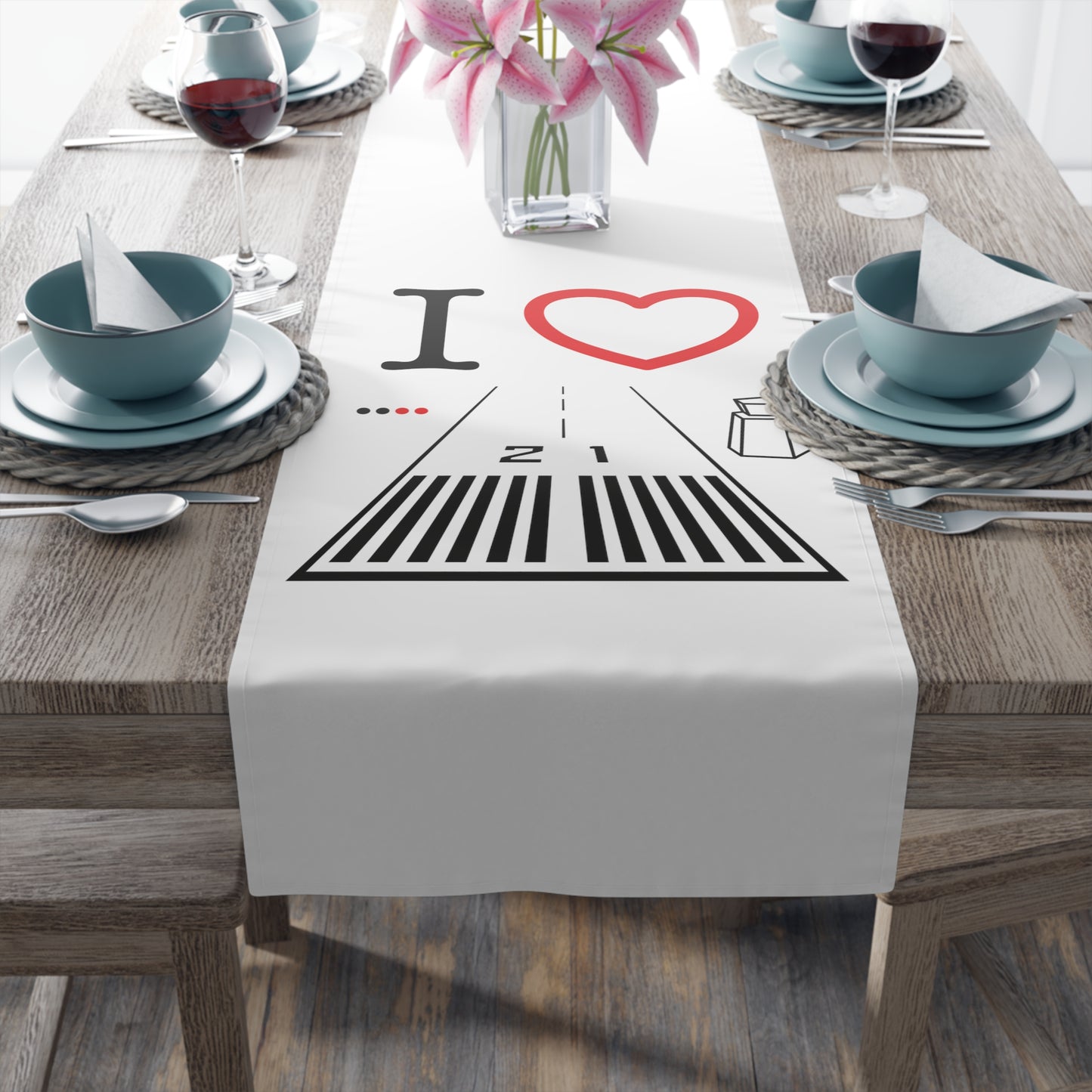 Santa Monica Airport Runway 21 / 3 Table Runner