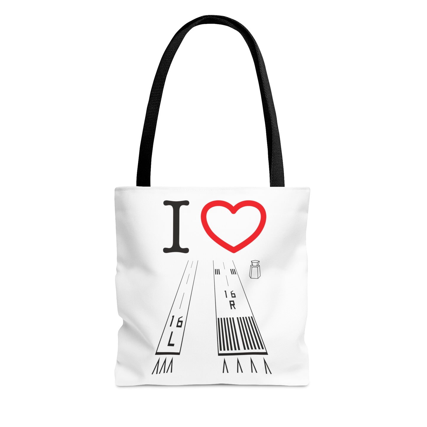 Van Nuys Airport Runways 16L - 16R / 34L - 34R - tote bag (white)