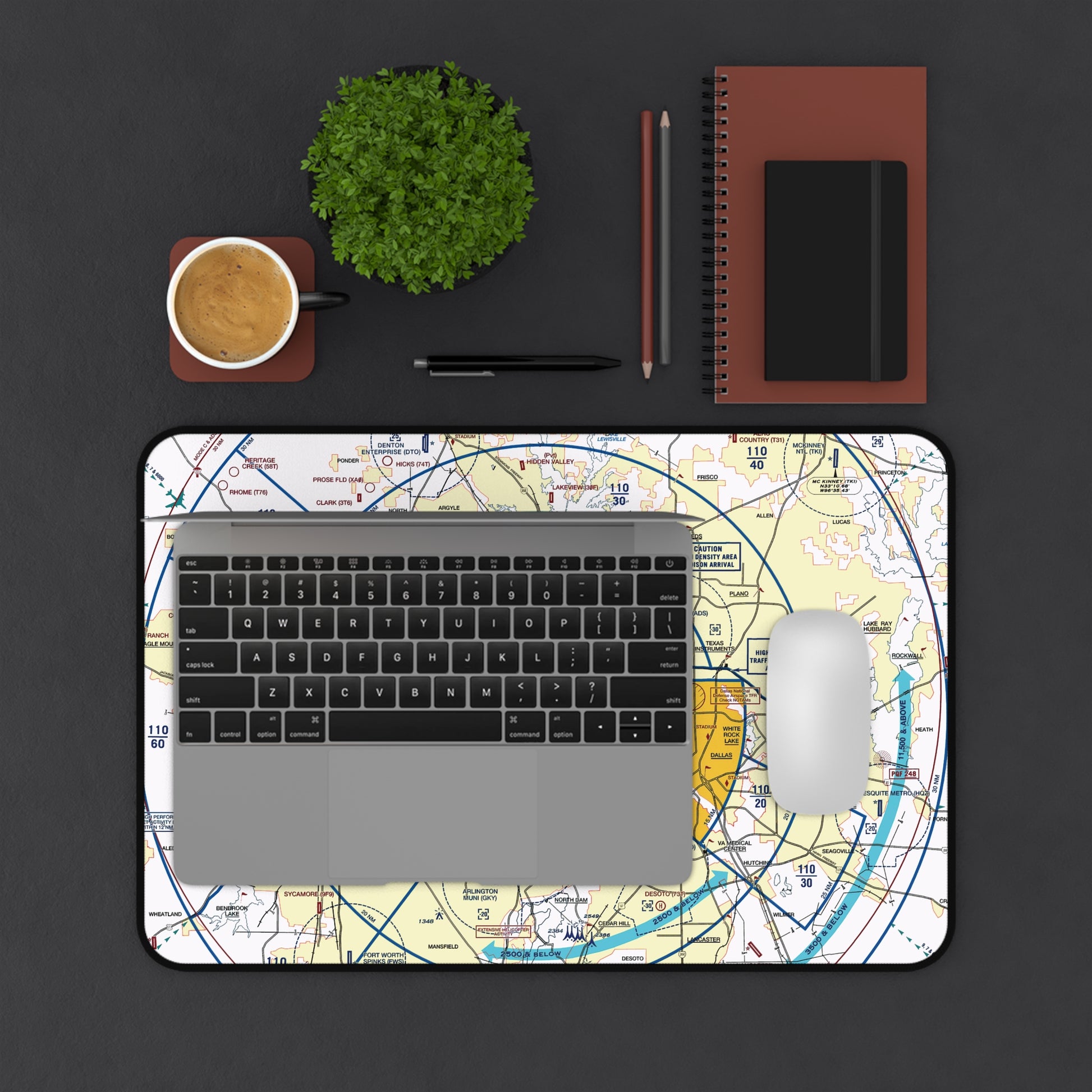Dallas - Ft. Worth Flyway Chart desk mat