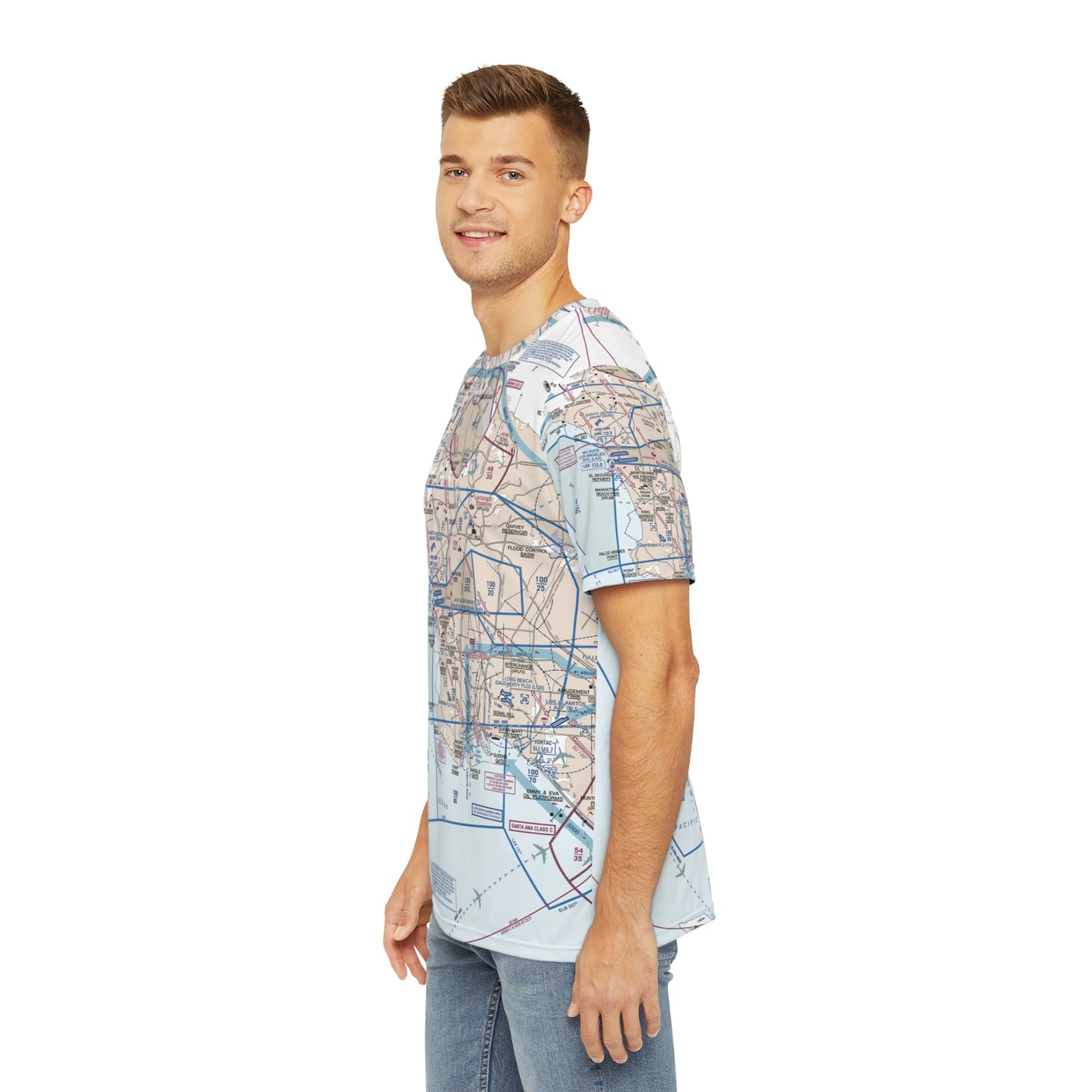 LAX Flyway Chart men's polyester shirt