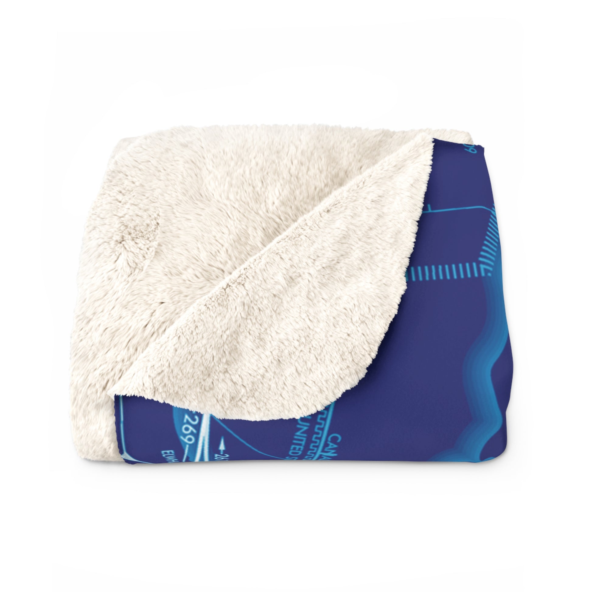 Enroute Low Altitude (ELUS1) sherpa fleece blanket (blue)