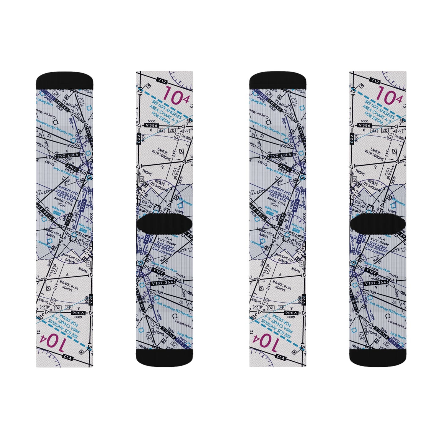 Aeronautical Chart socks (ELUS3/white)