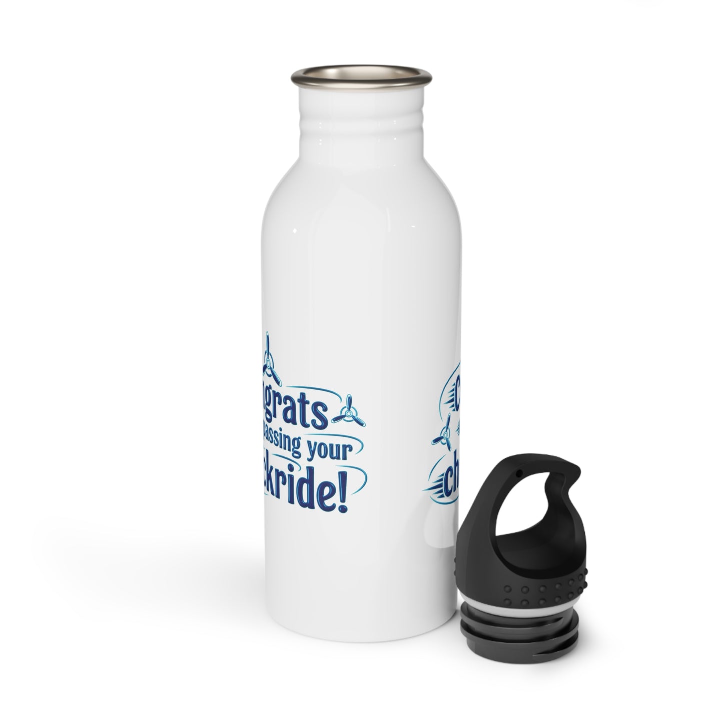 Congrats on passing your checkride! 20 oz. stainless steel water bottle (v3. blue)