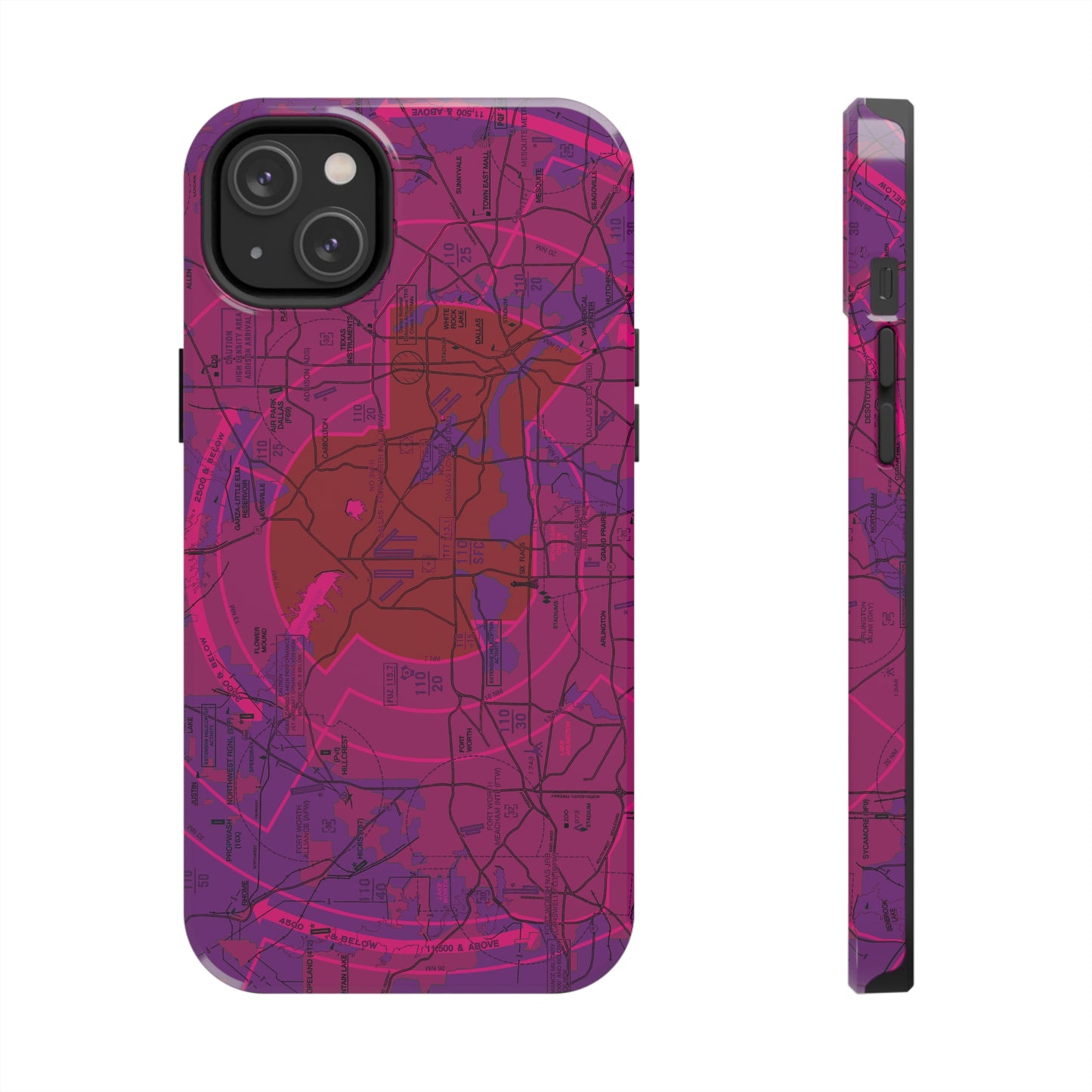 Dallas - Ft. Worth Flyway Chart tough phone cases (purple)