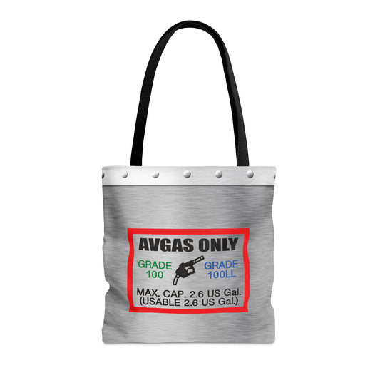 Avgas Only 100LL tote bag