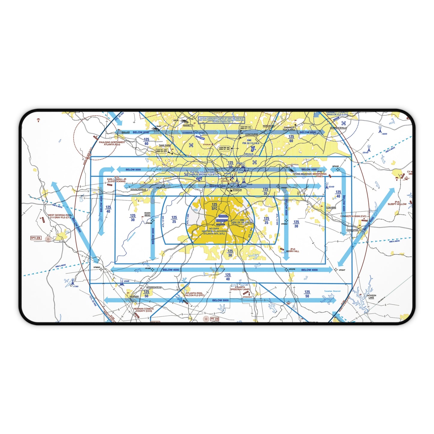 Atlanta Flyway Chart desk mat