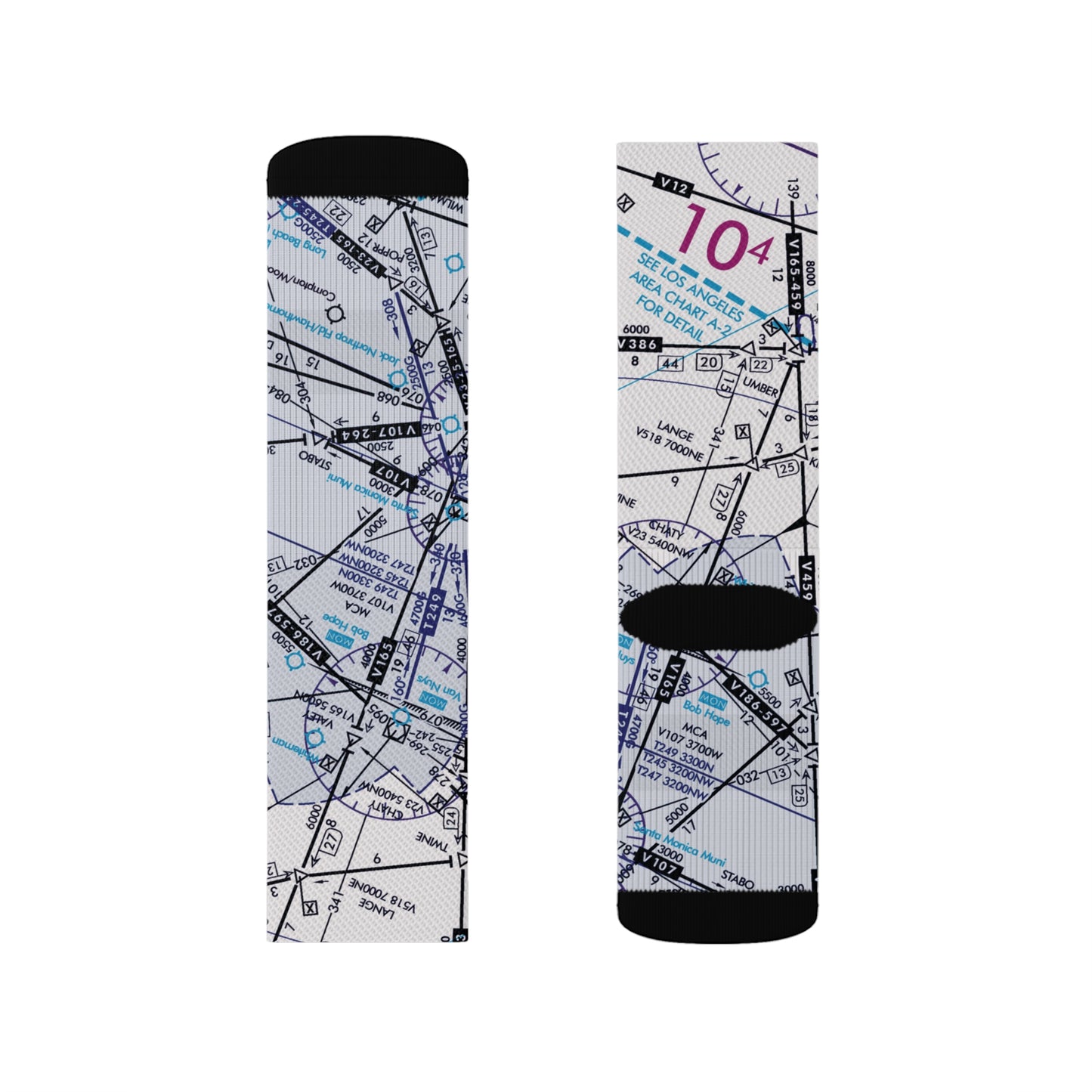 Aeronautical Chart socks (ELUS3/white)