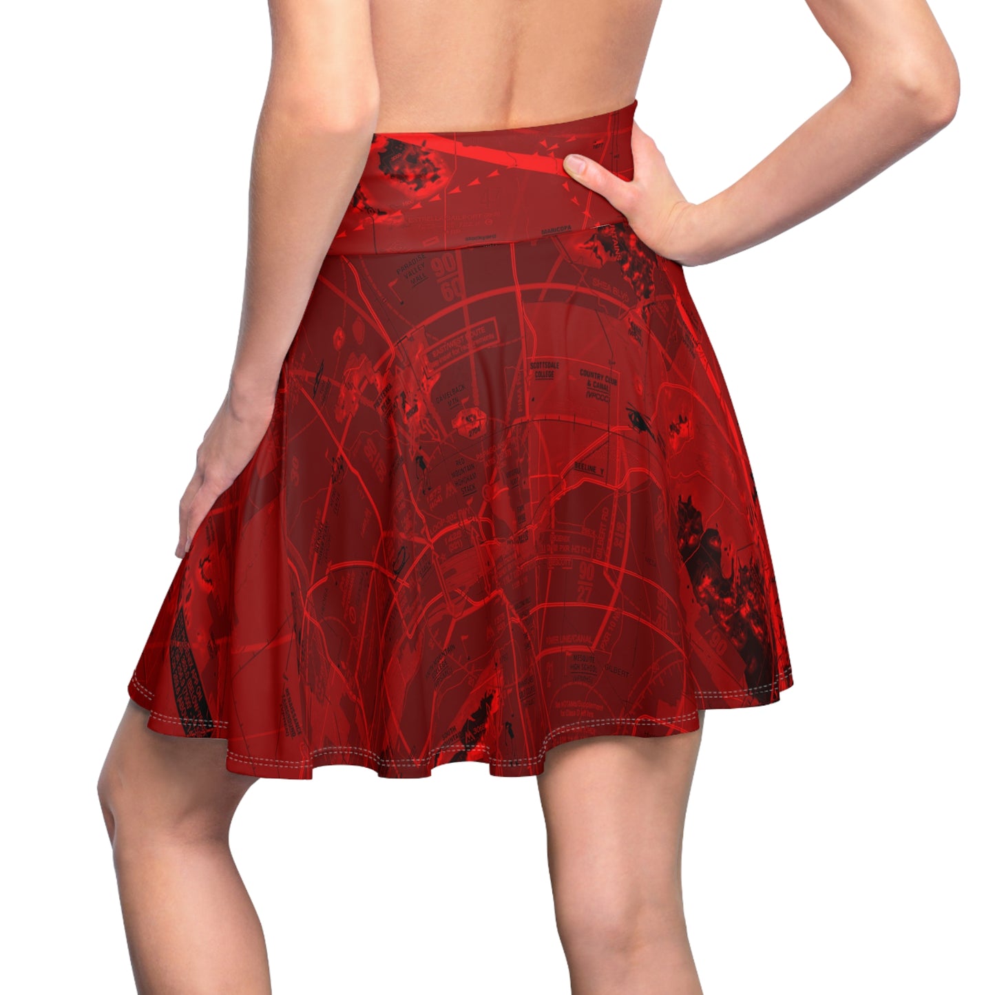 Phoenix TAC Chart (red) skater skirt