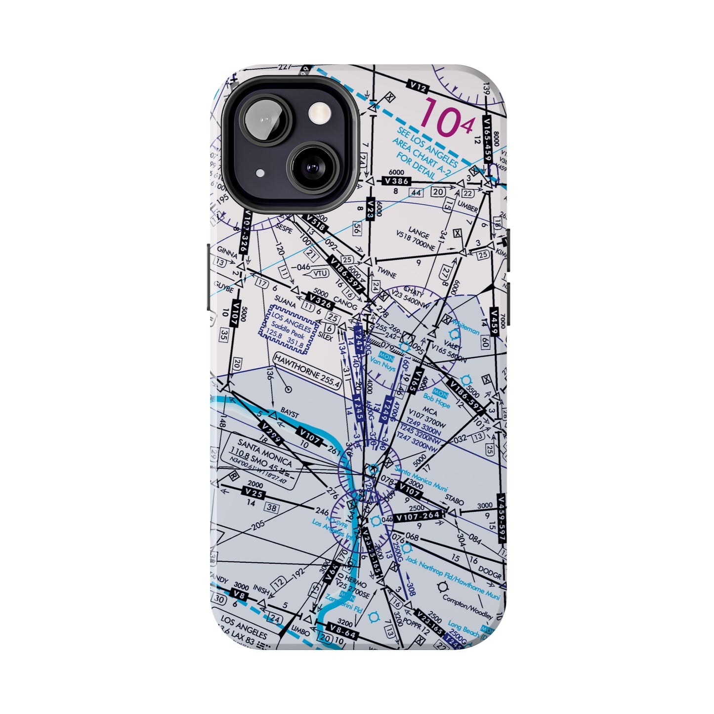 Enroute Low Altitude Chart (ELUS3) tough phone cases (white)