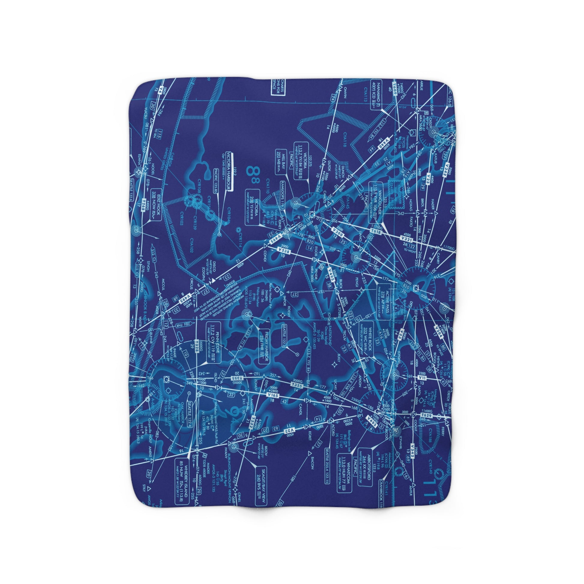 Enroute Low Altitude (ELUS1) sherpa fleece blanket (blue)