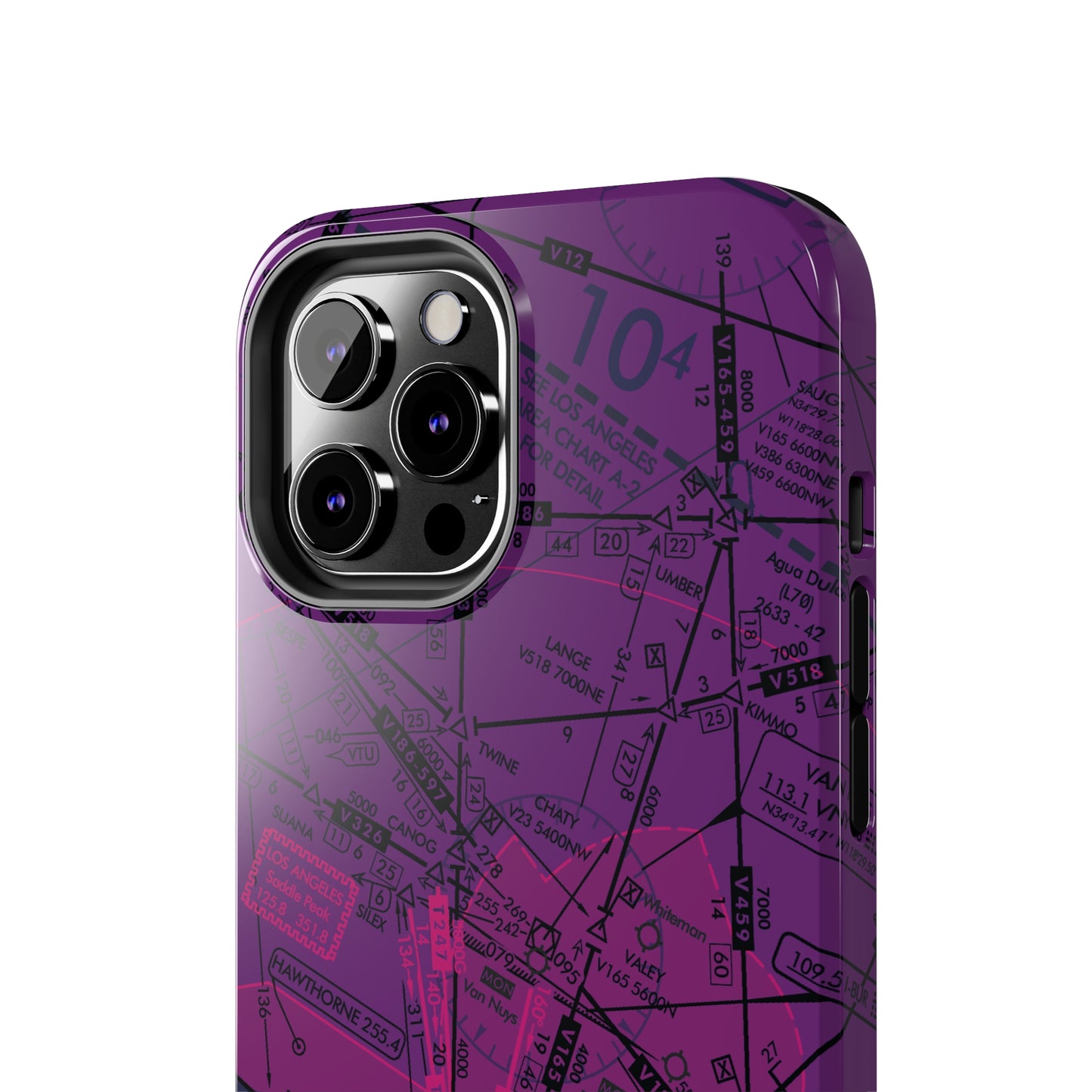 Enroute Low Altitude Chart (ELUS3) tough phone cases (purple)