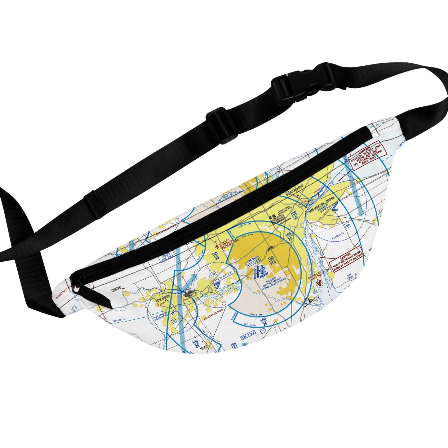 Detroit Flyway Chart fanny pack