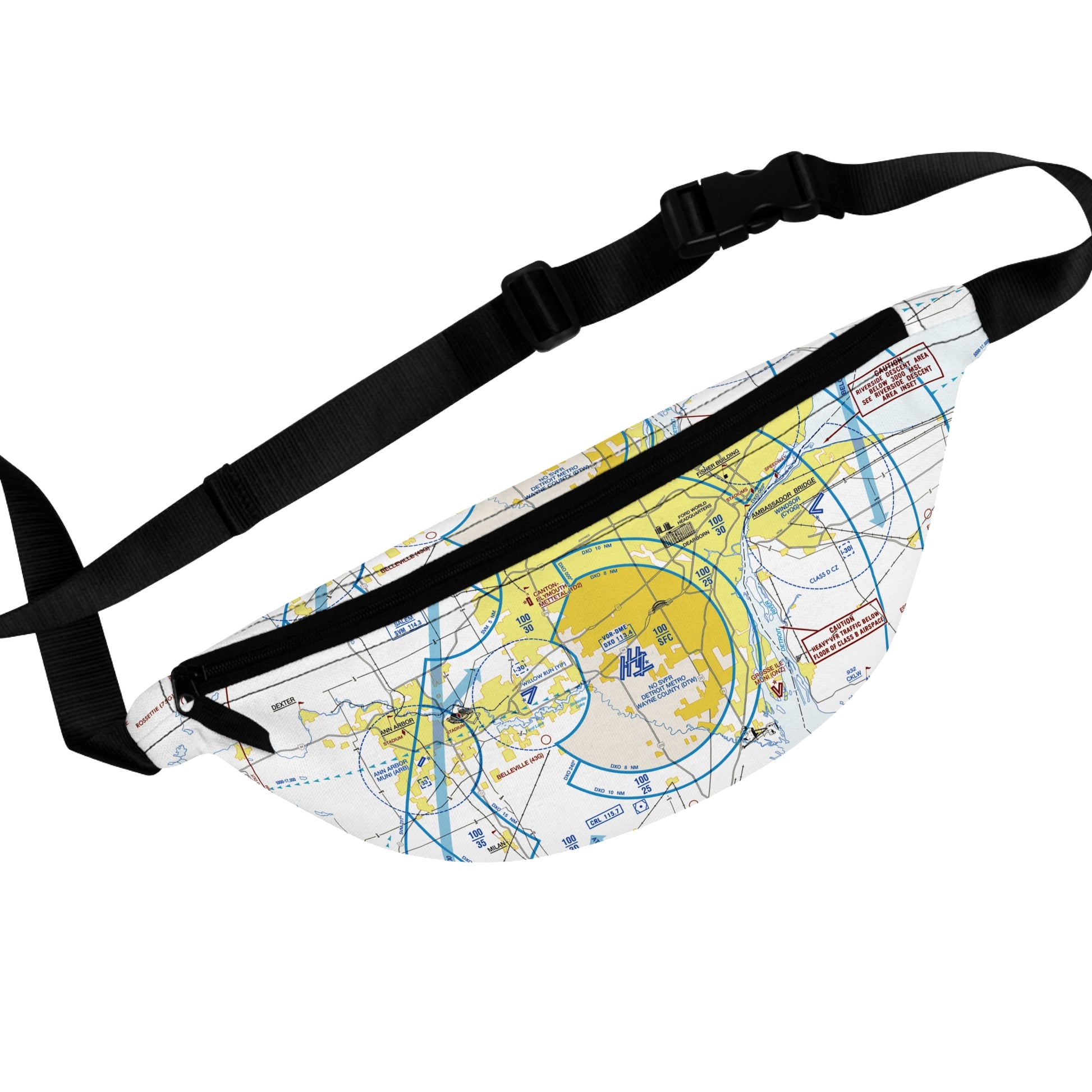 Detroit Flyway Chart fanny pack