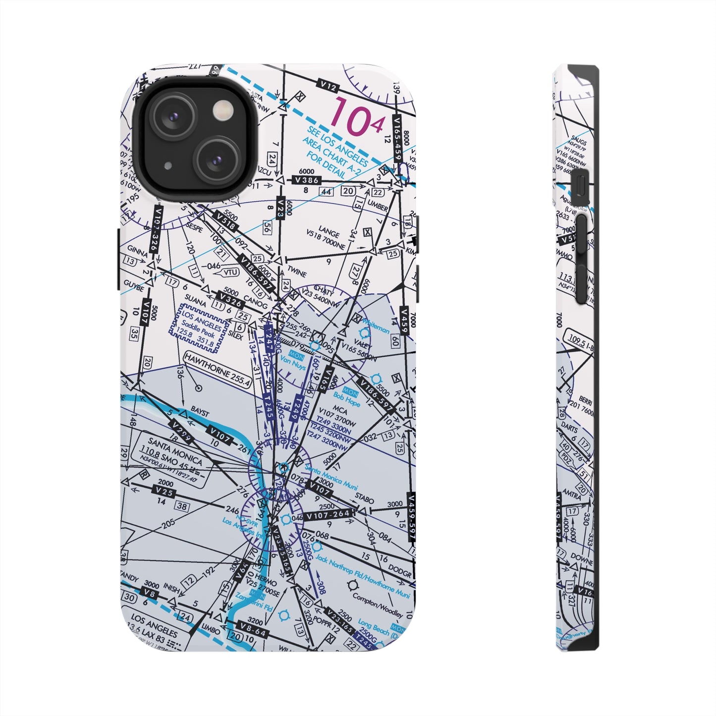 Enroute Low Altitude Chart (ELUS3) tough phone cases (white)
