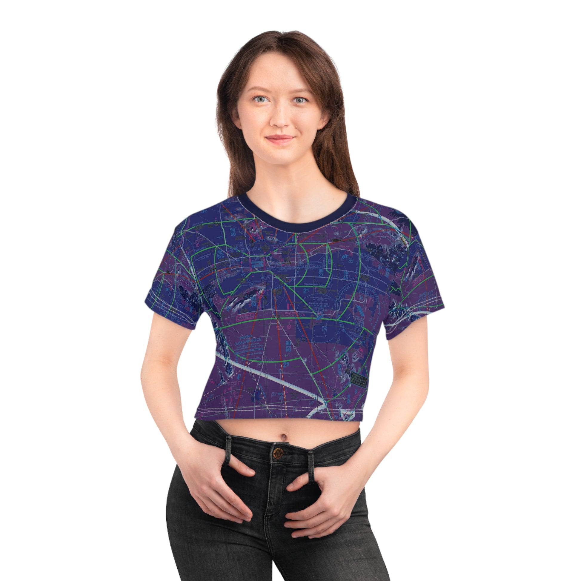 Phoenix TAC Chart (invert) crop tee