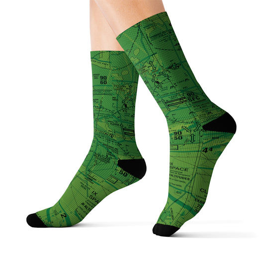 Aeronautical Chart socks (PHX/green)
