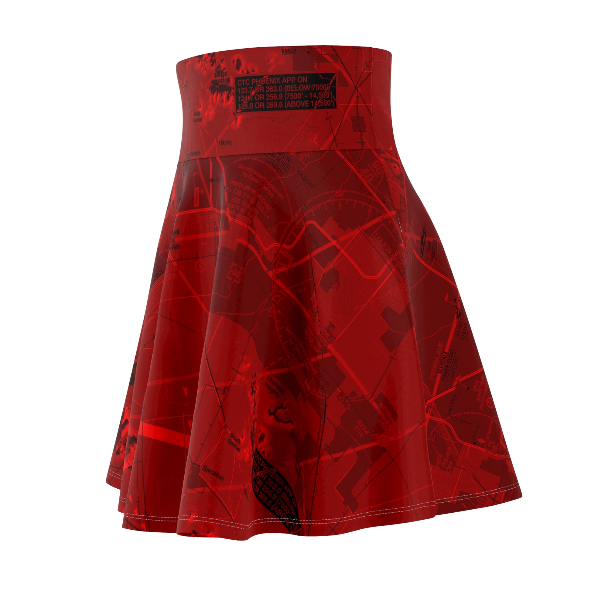 Phoenix TAC Chart (red) skater skirt