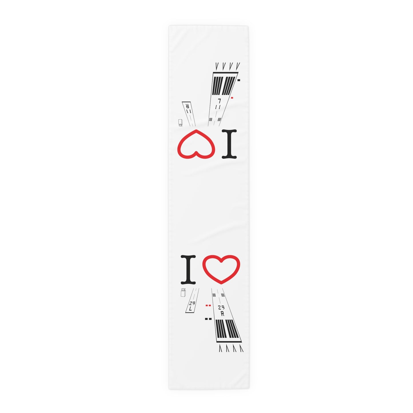 Torrance Airport Runways 29L - 29R / 11L - 11R Table Runner