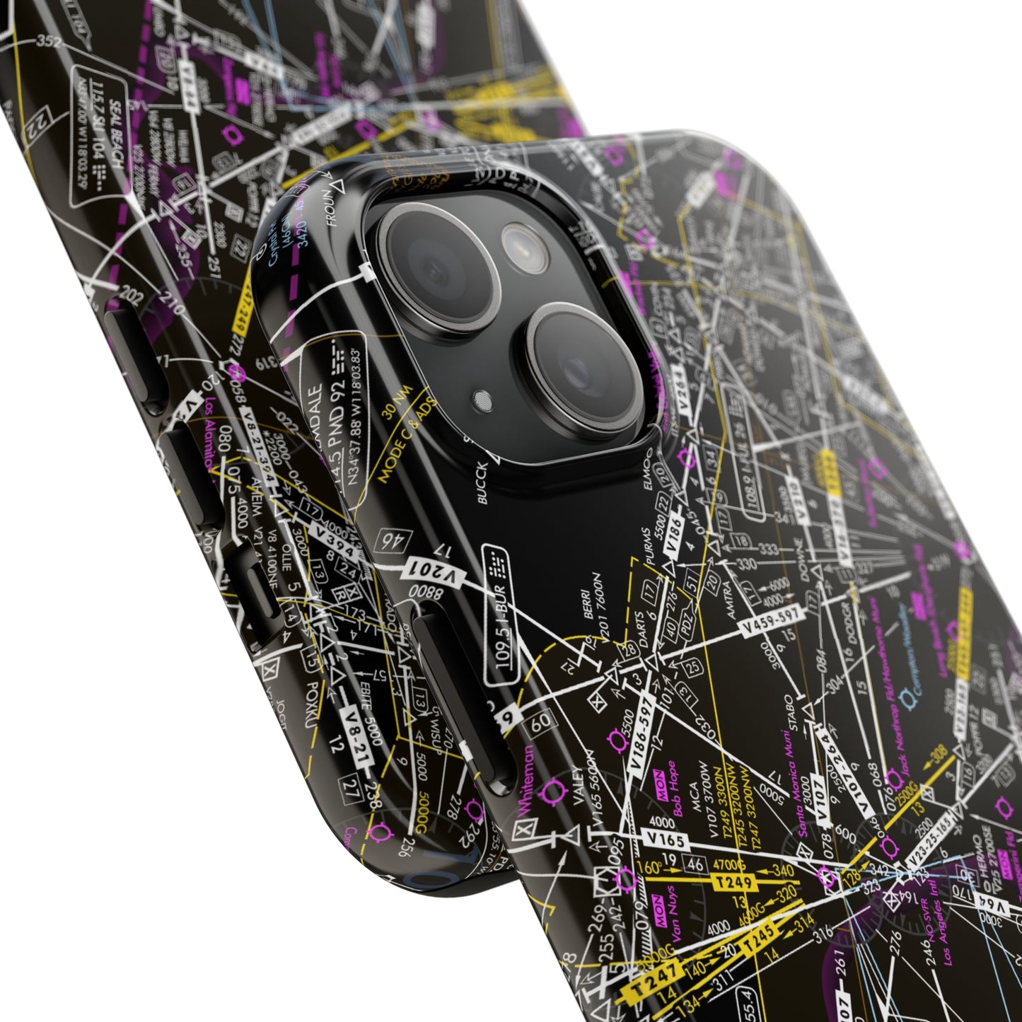 Enroute Low Altitude Chart (ELUS3) tough phone cases (invert)
