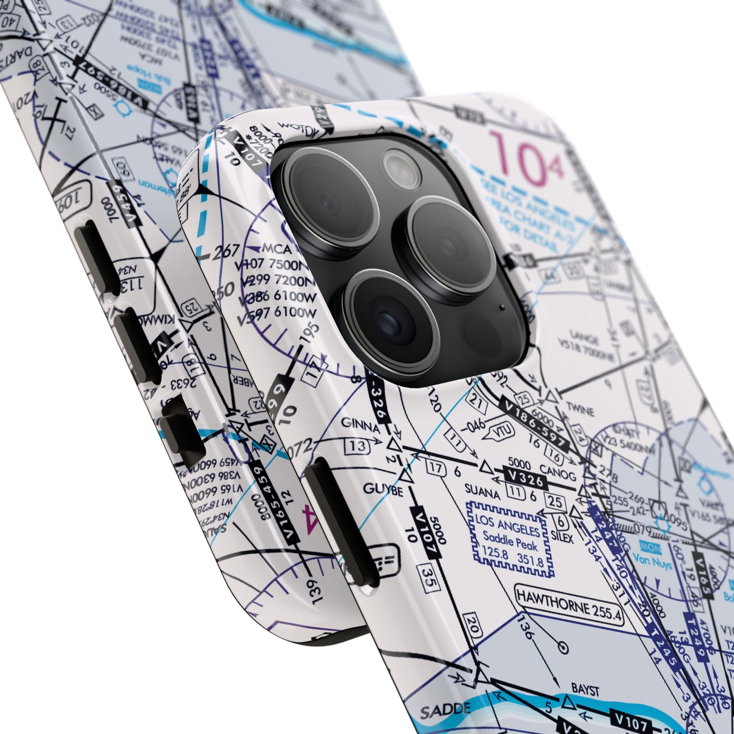 Enroute Low Altitude Chart (ELUS3) tough phone cases (white)