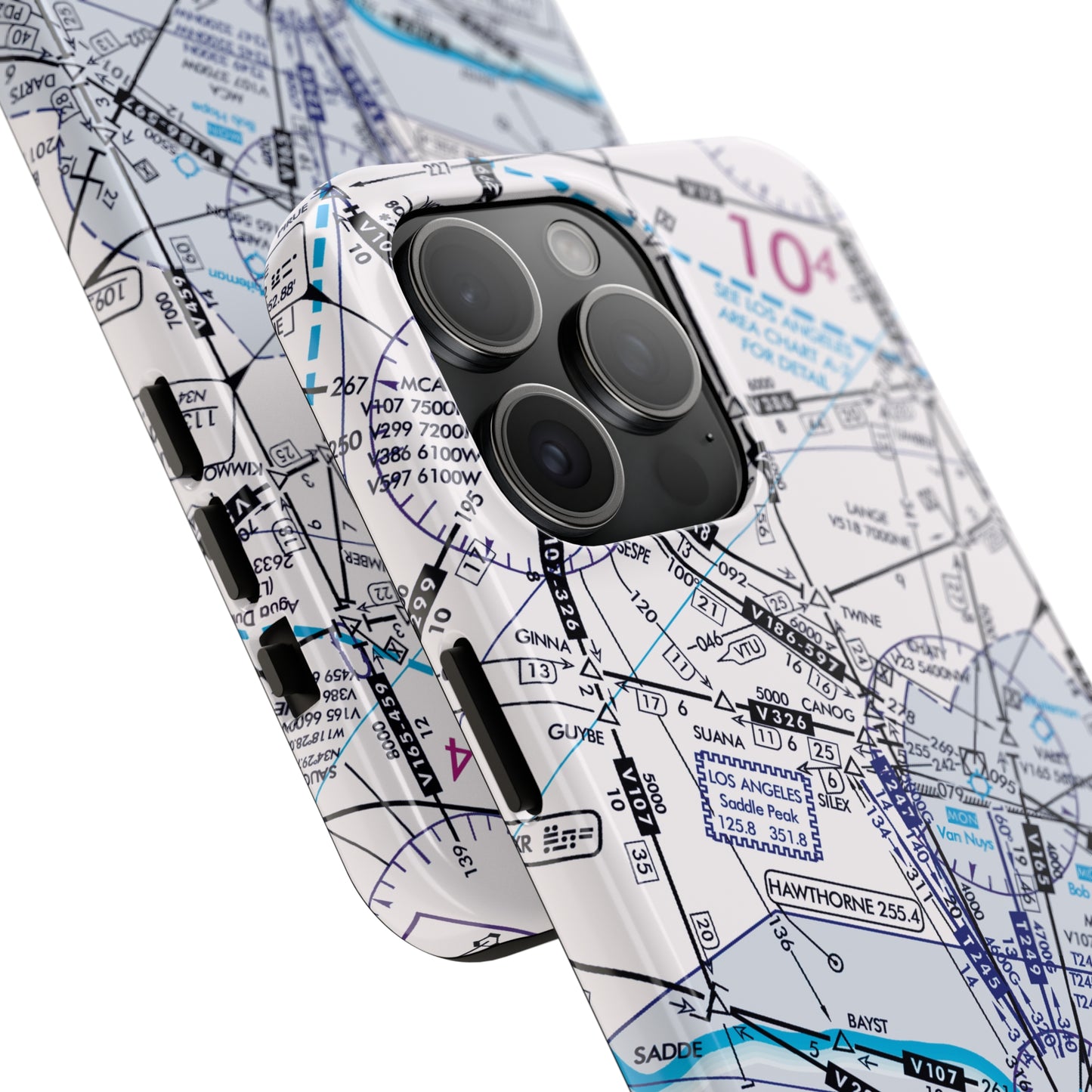 Enroute Low Altitude Chart (ELUS3) tough phone cases (white)