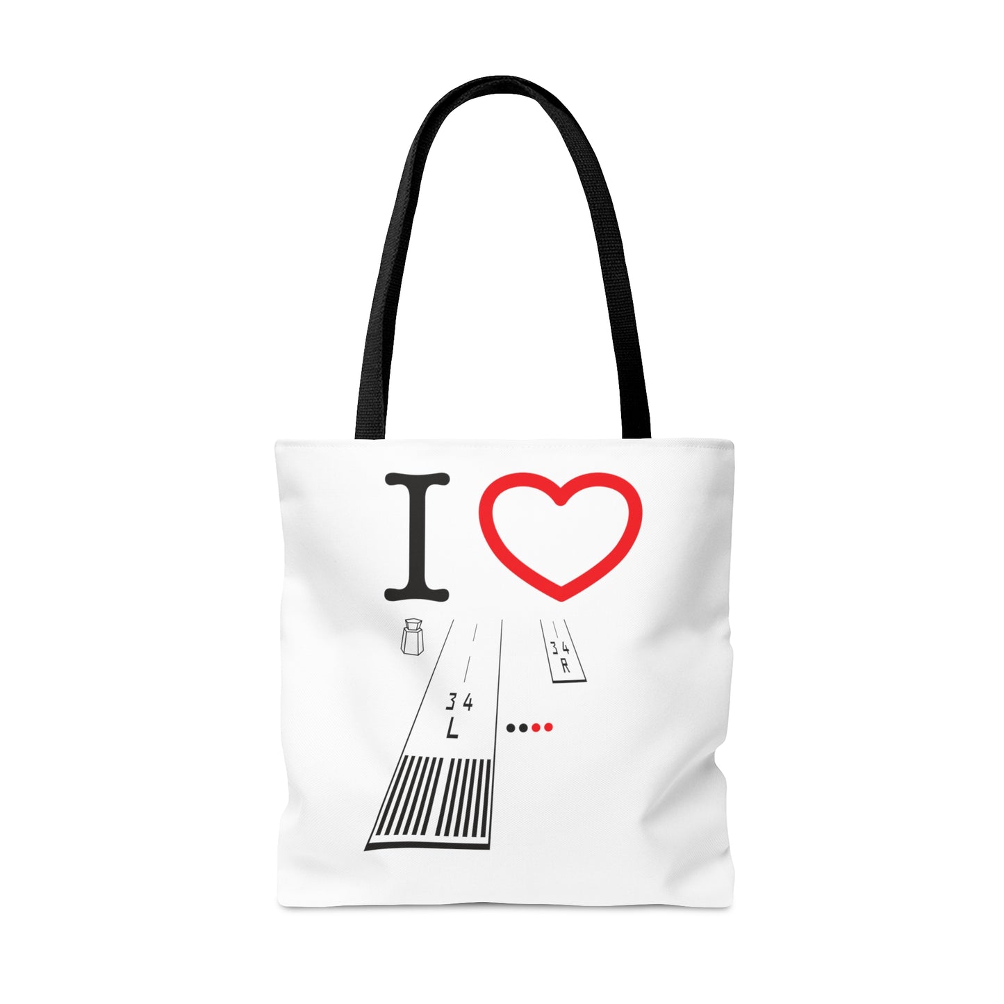 Van Nuys Airport Runways 16L - 16R / 34L - 34R - tote bag (white)