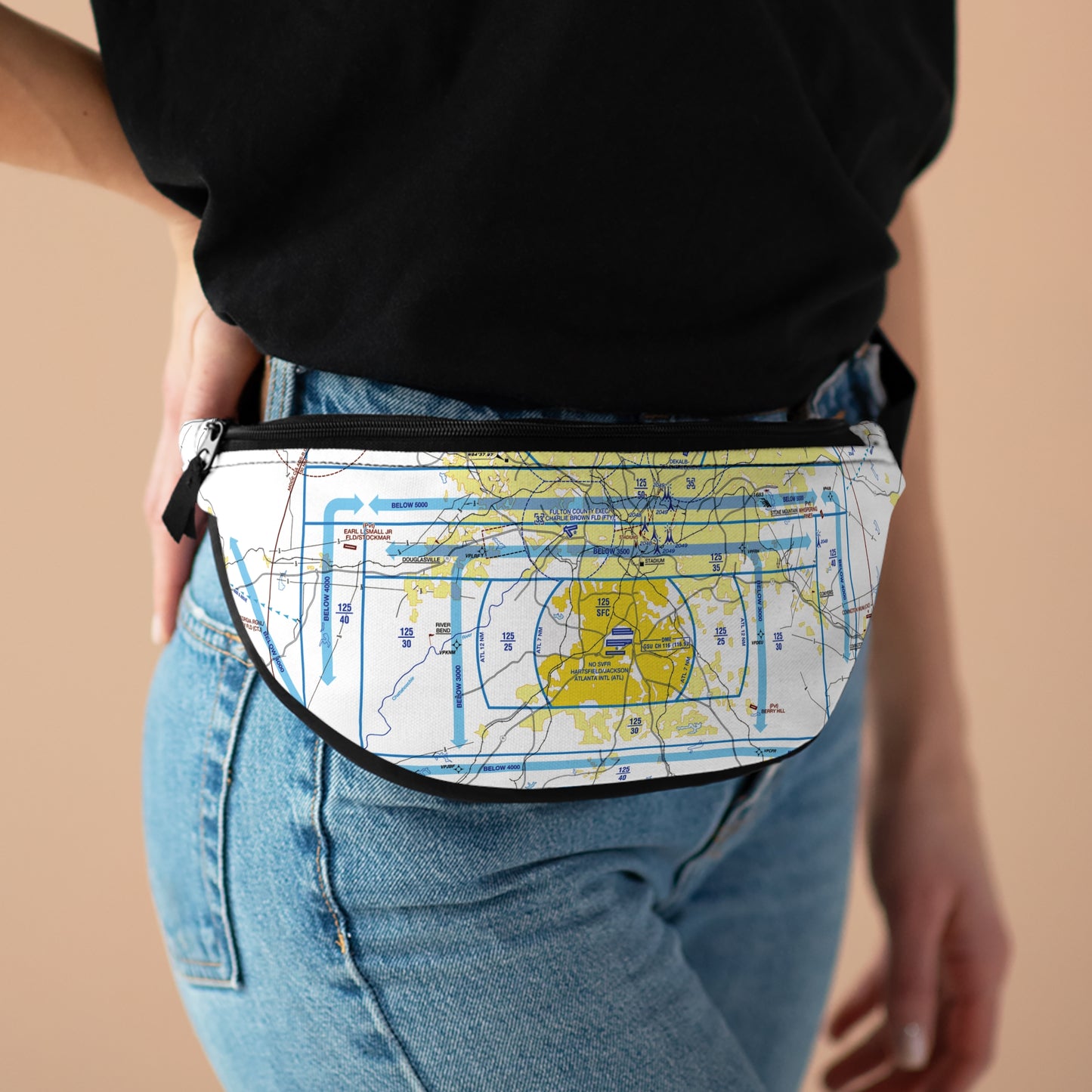 Atlanta Flyway Chart fanny pack