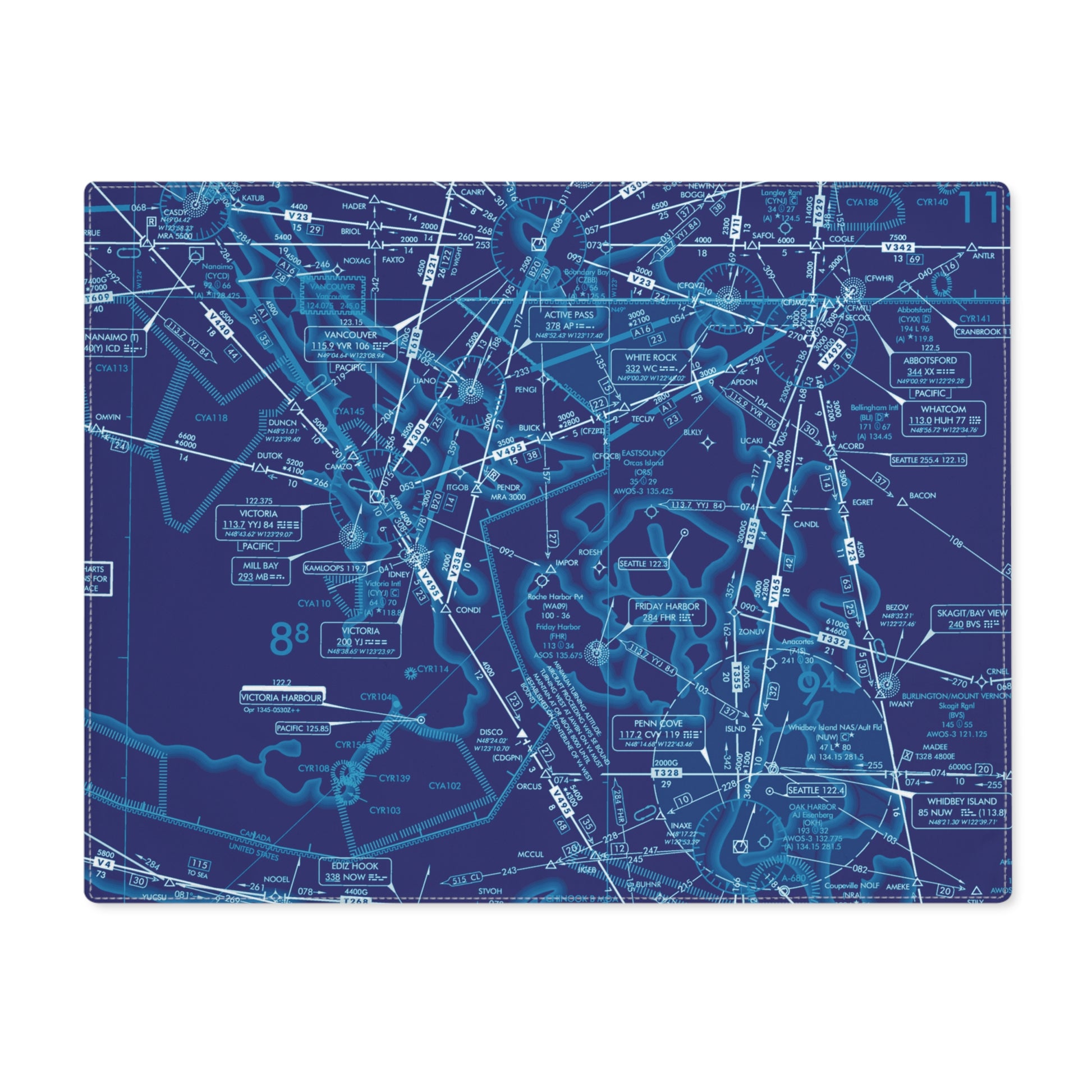 Enroute Low Altitude Chart (ELUS1) kitchen placemat (blue)