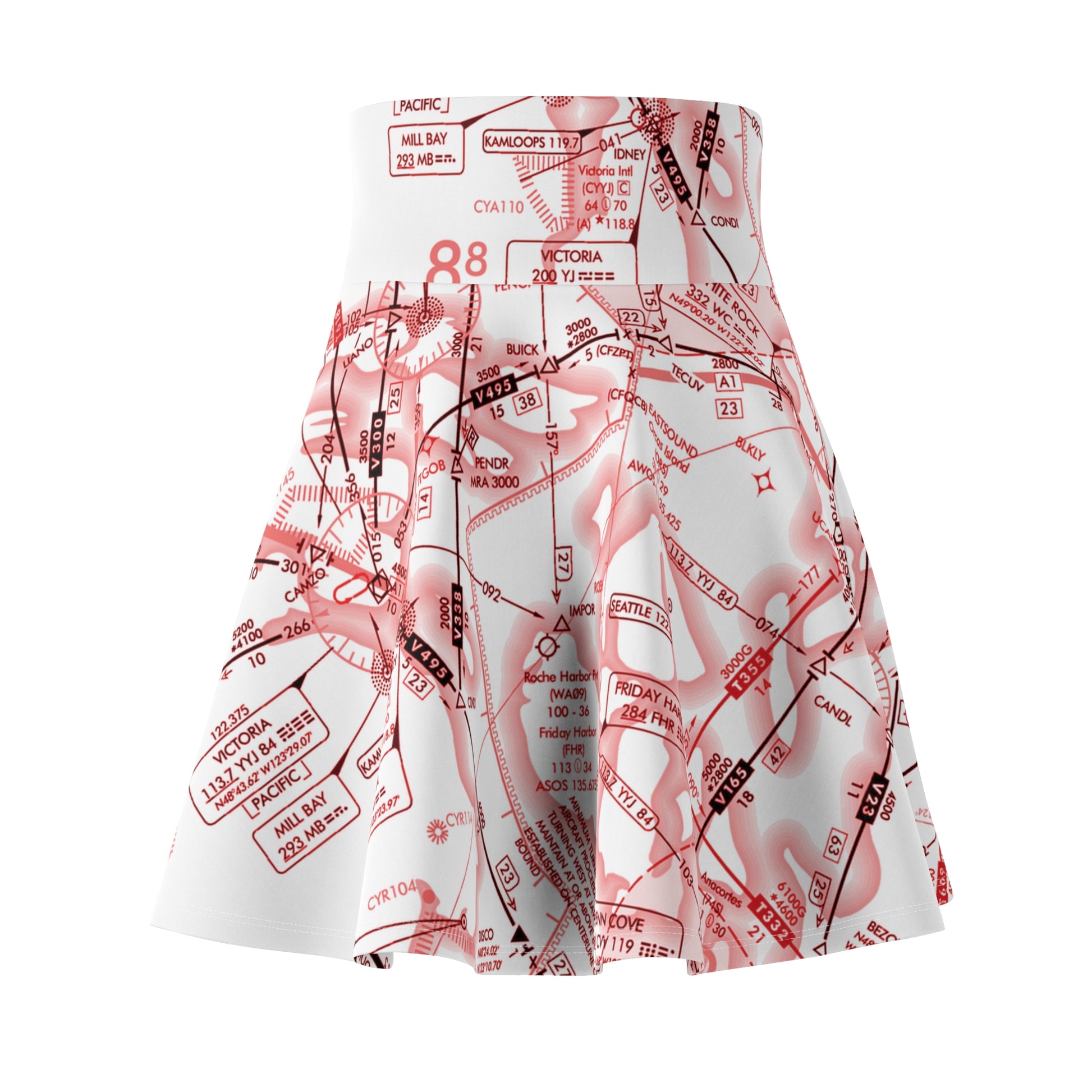 Enroute Low Altitude (ELUS1) skater skirt (red&white)
