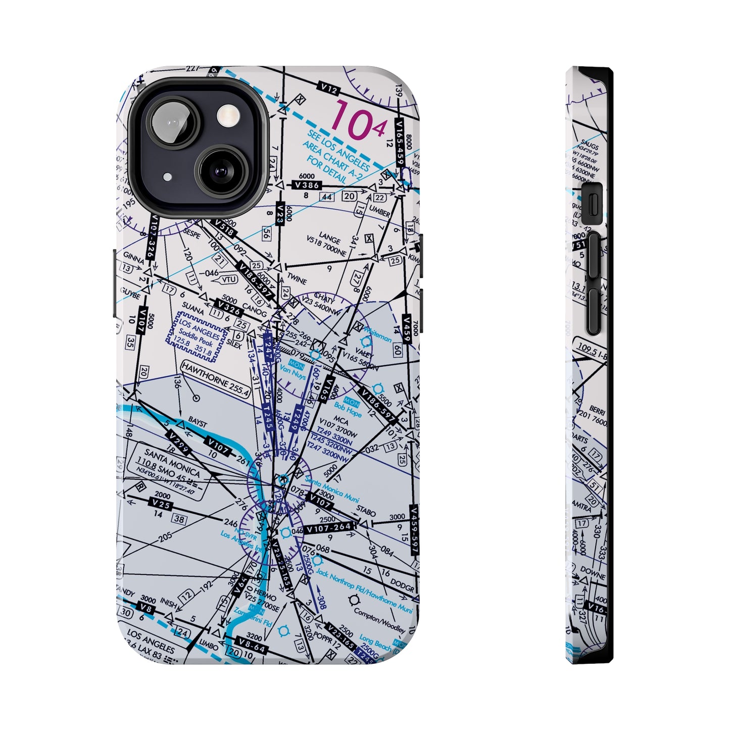 Enroute Low Altitude Chart (ELUS3) tough phone cases (white)