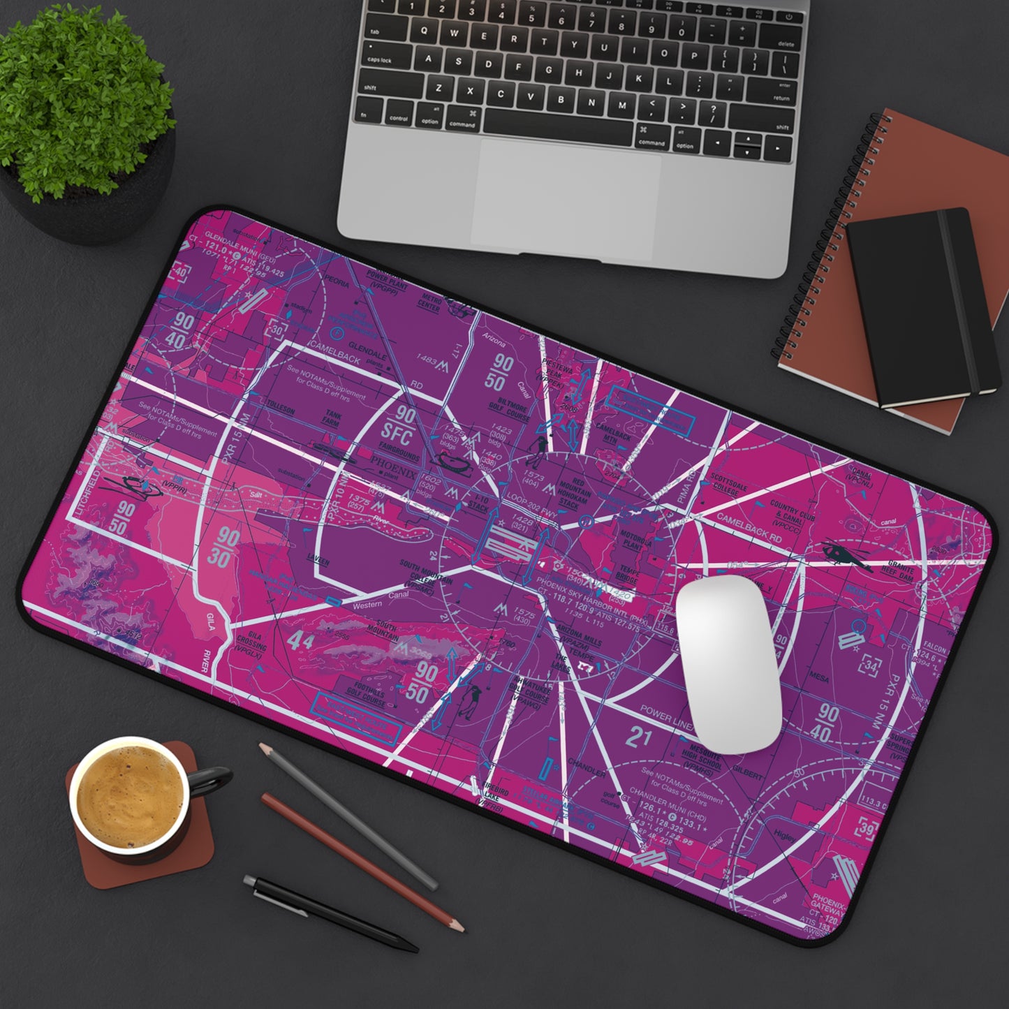 Phoenix Sky Harbor TAC Chart desk mat (purple)