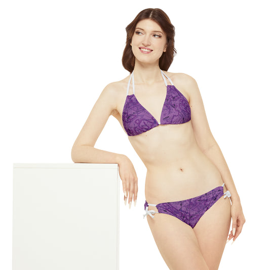 Enroute Low Altitude Chart (ELUS1) strappy bikini set (purple)