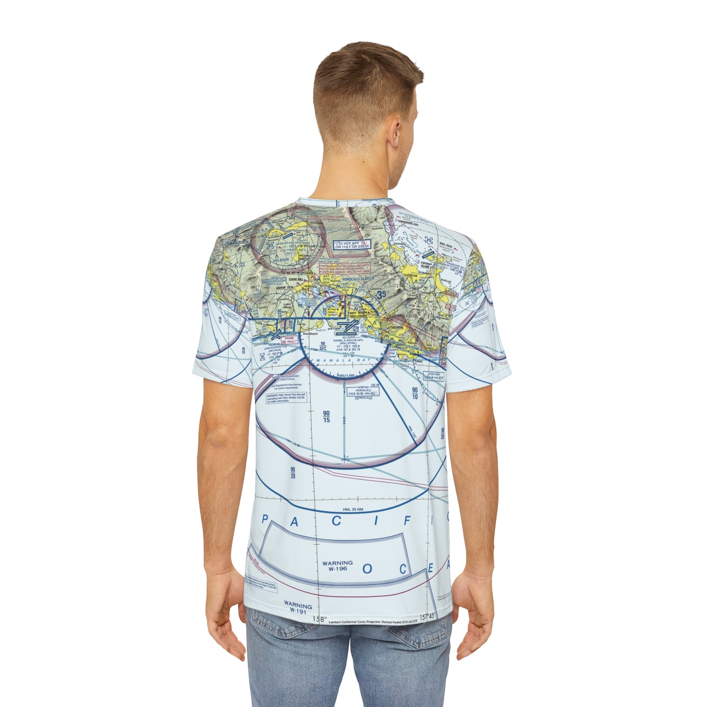 Honolulu Sectional Chart men's polyester shirt