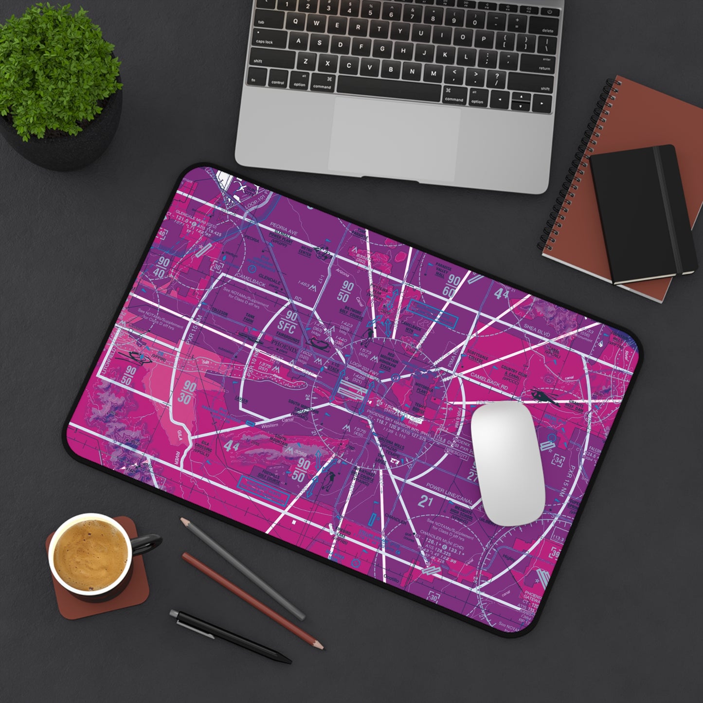Phoenix Sky Harbor TAC Chart desk mat (purple)