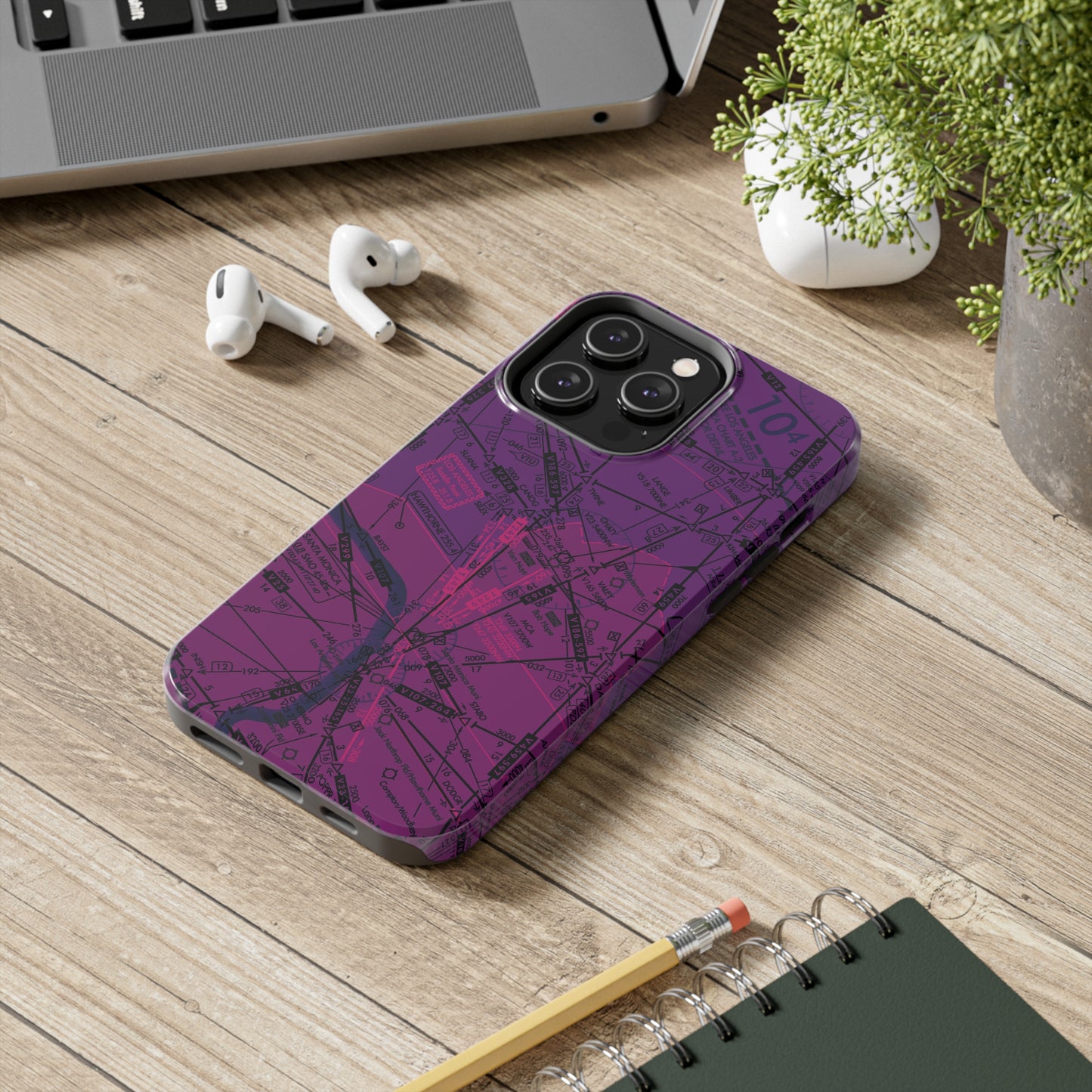 Enroute Low Altitude Chart (ELUS3) tough phone cases (purple)