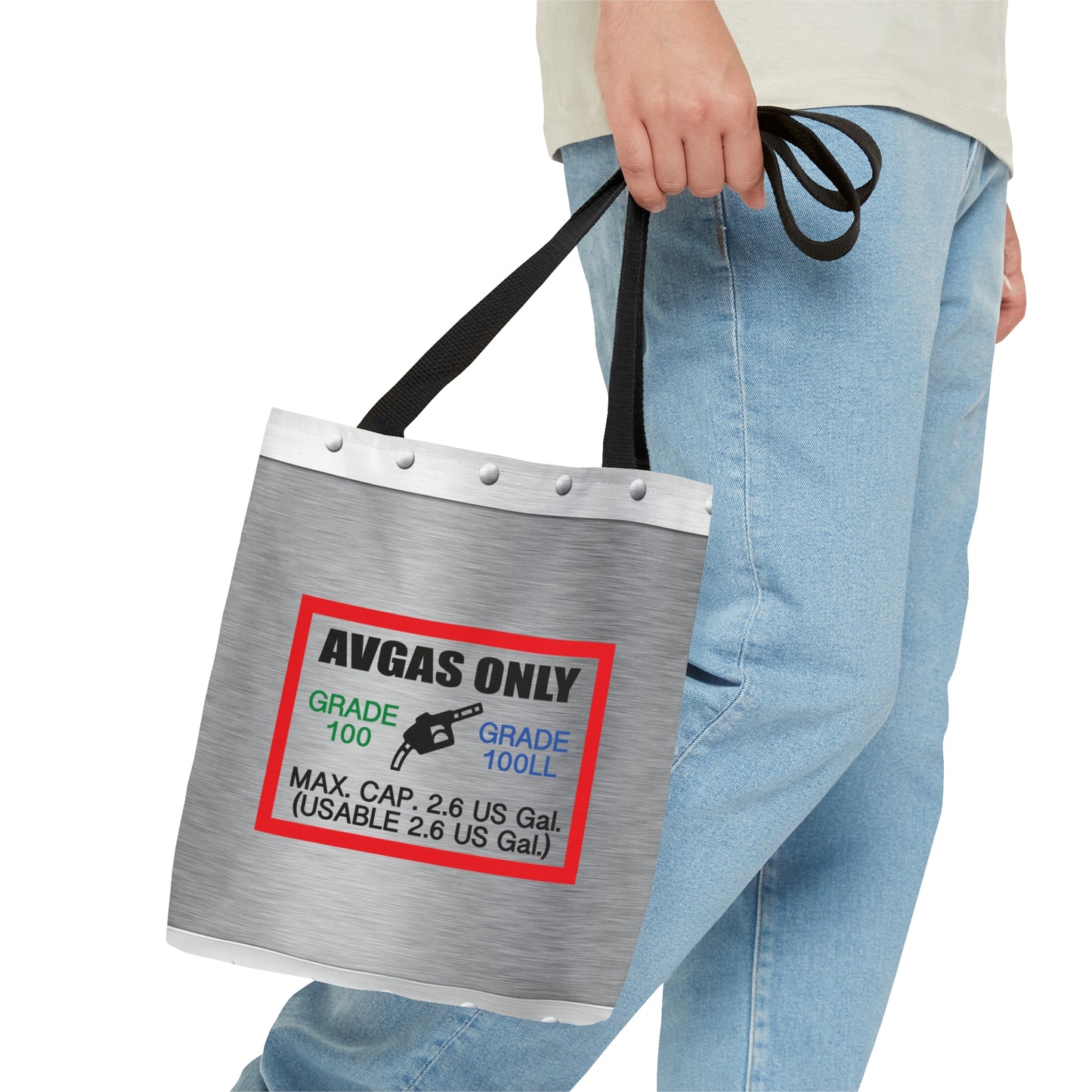 Avgas Only 100LL tote bag
