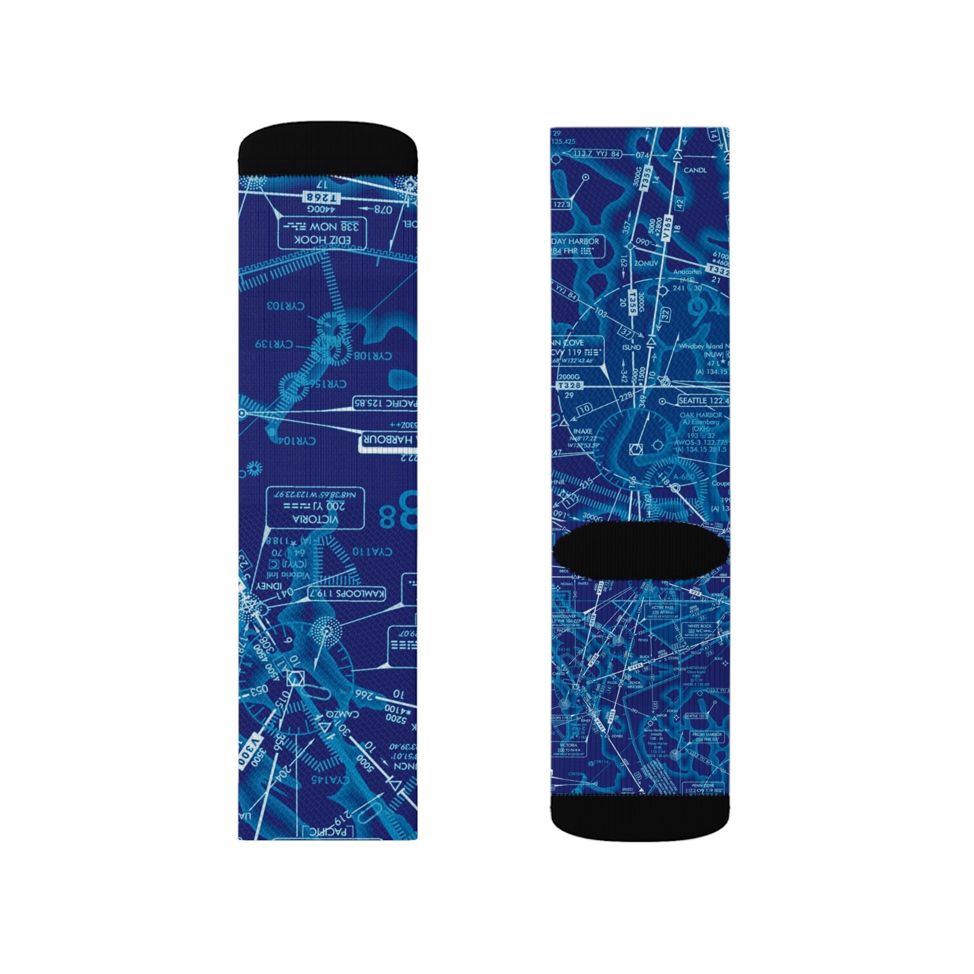 Aeronautical Chart socks (ELUS1/blue)