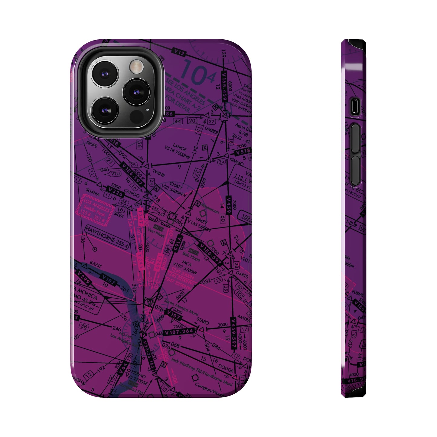 Enroute Low Altitude Chart (ELUS3) tough phone cases (purple)