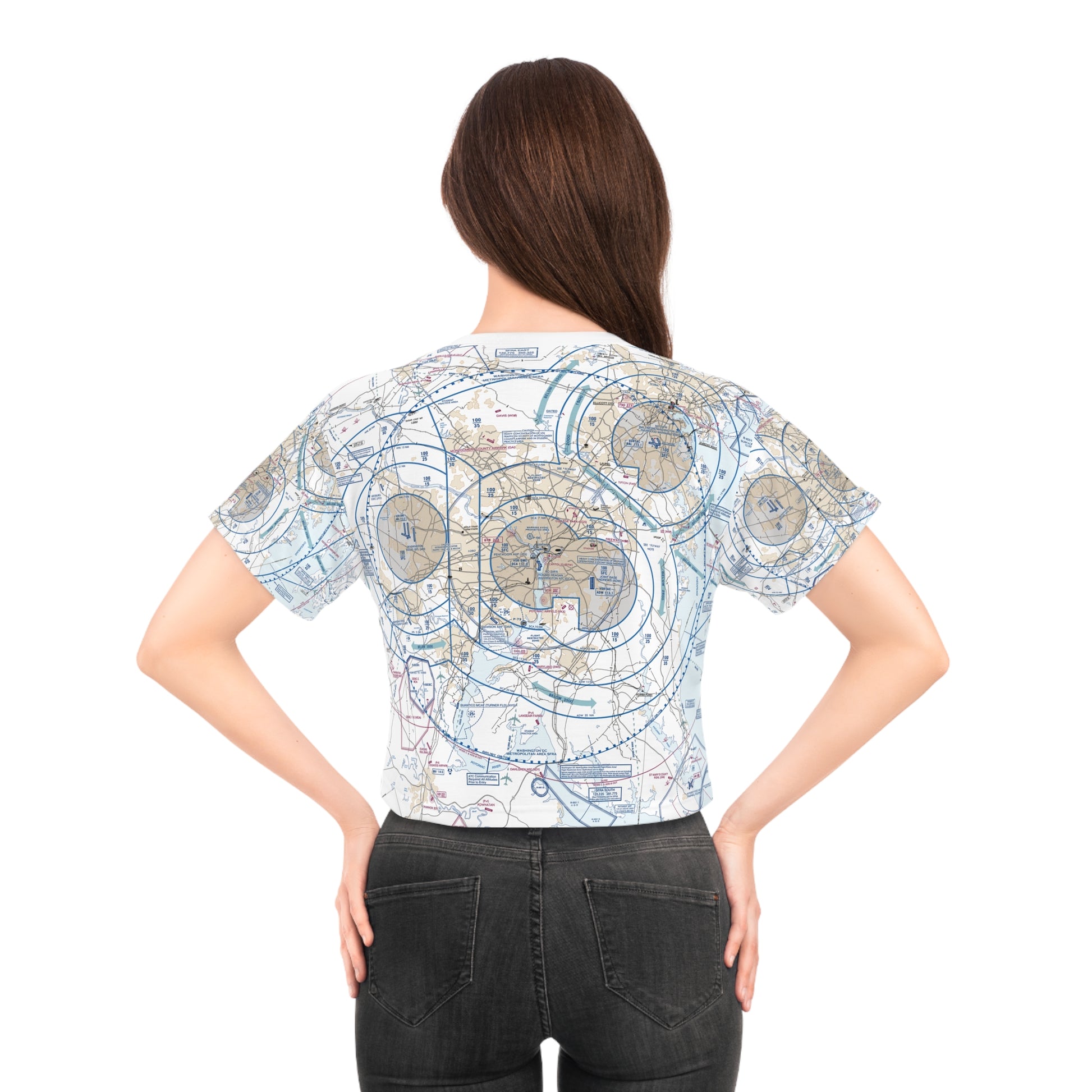 Baltimore-Washington Flyway Chart crop tee