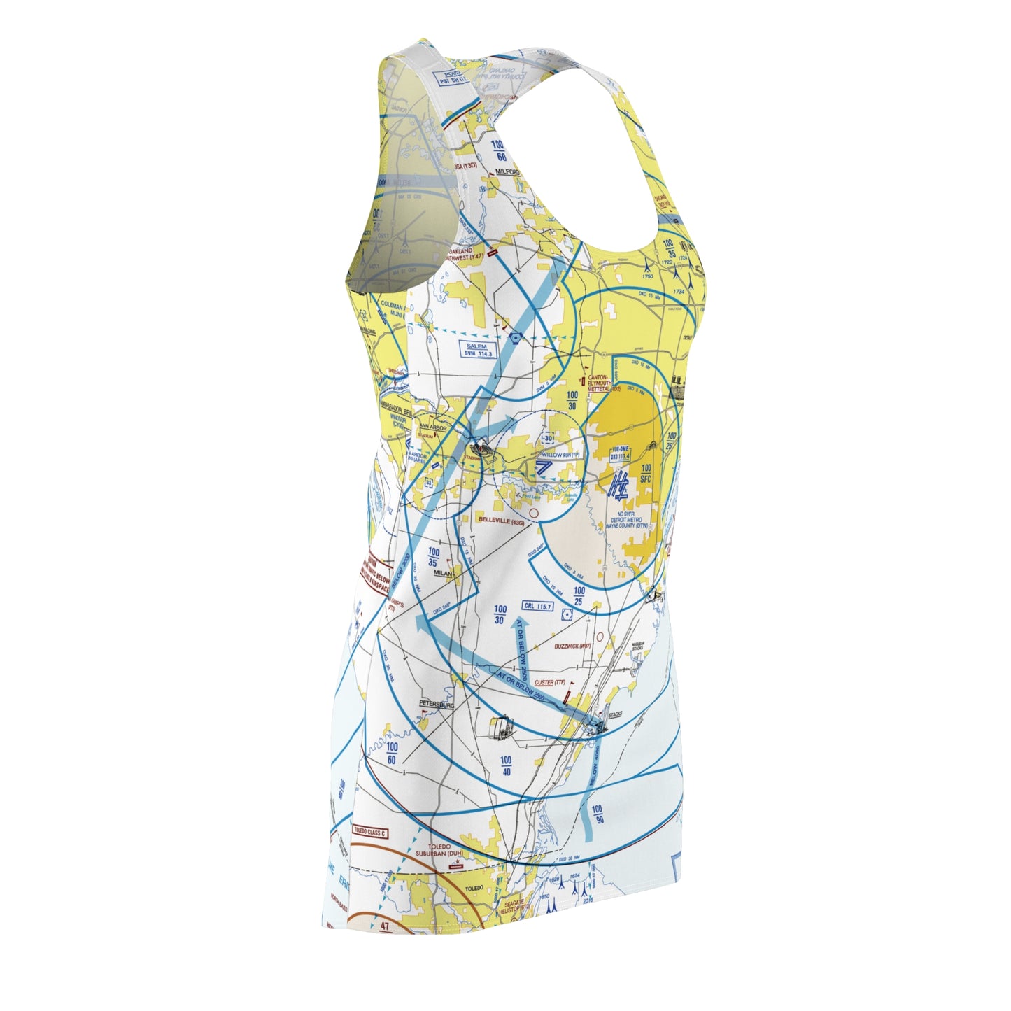 Detroit Flyway Chart racerback dress
