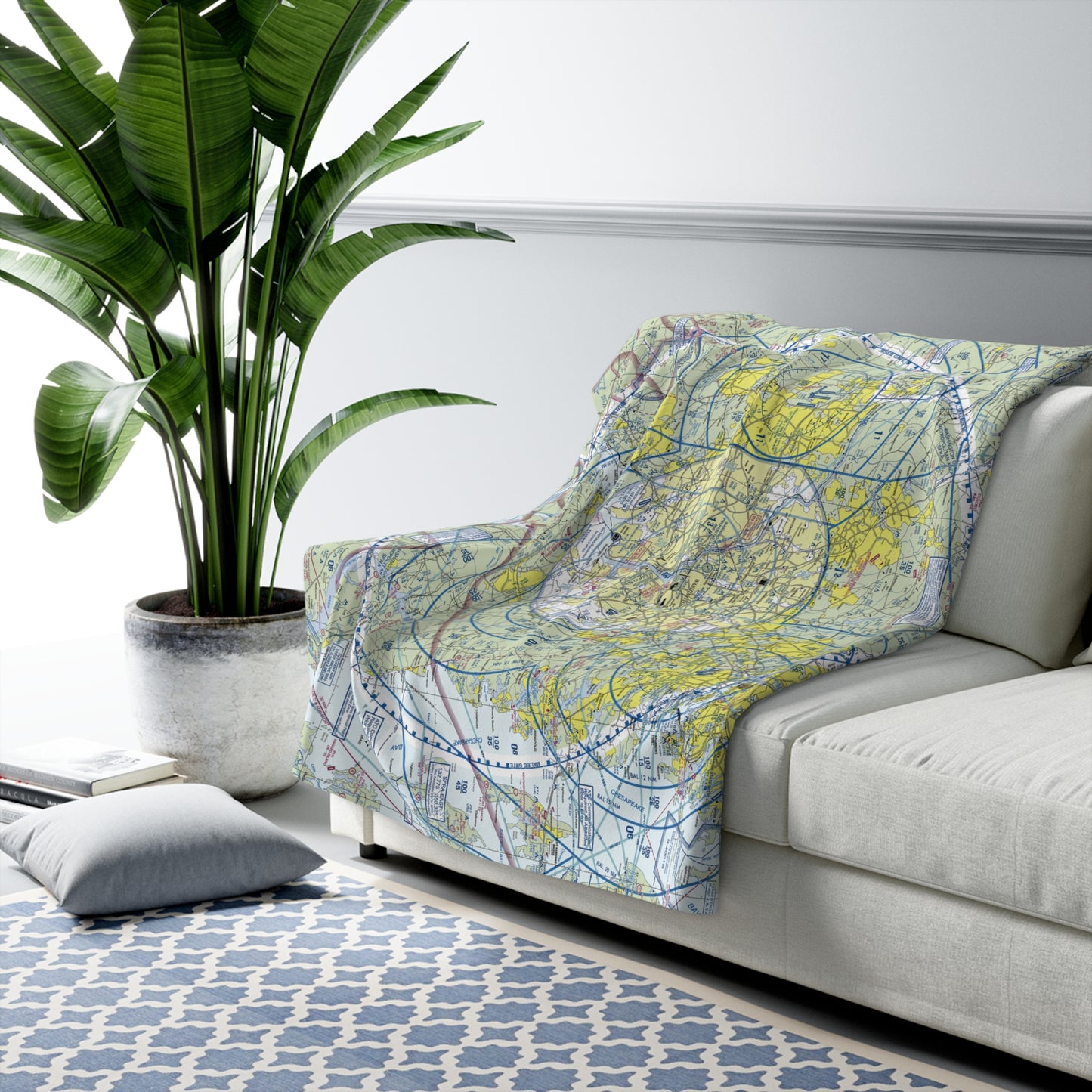 Baltimore Washington TAC Chart sherpa fleece blanket