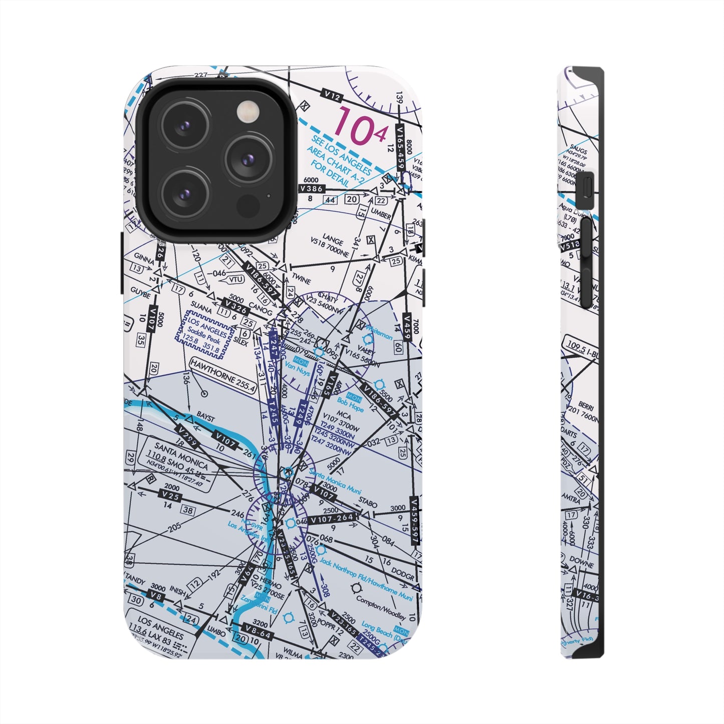 Enroute Low Altitude Chart (ELUS3) tough phone cases (white)
