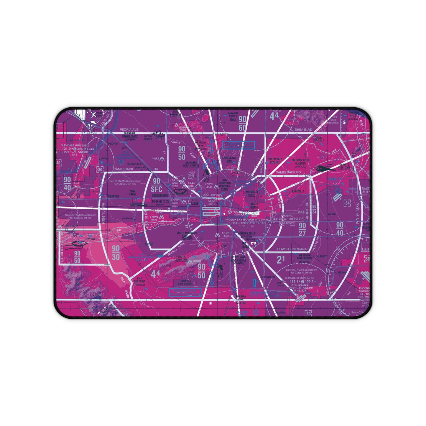 Phoenix Sky Harbor TAC Chart desk mat (purple)