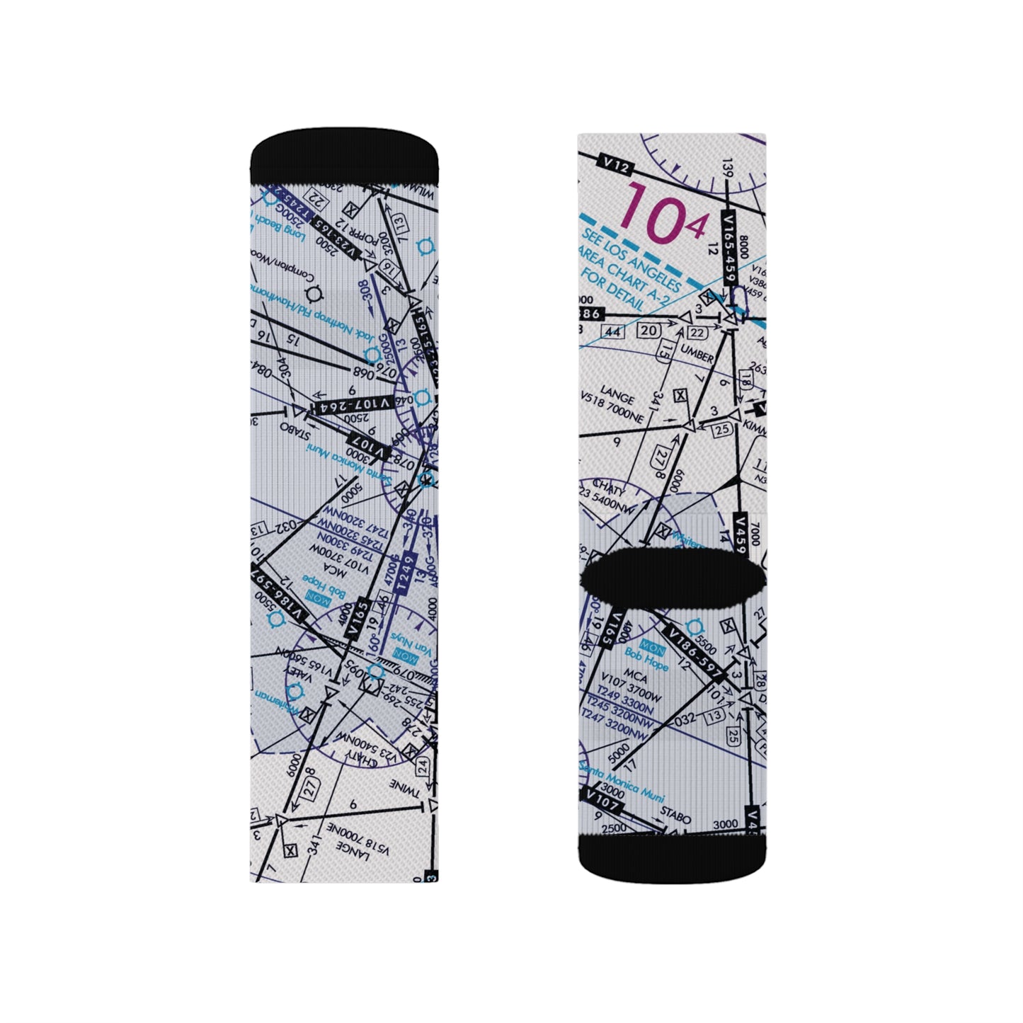 Aeronautical Chart socks (ELUS3/white)