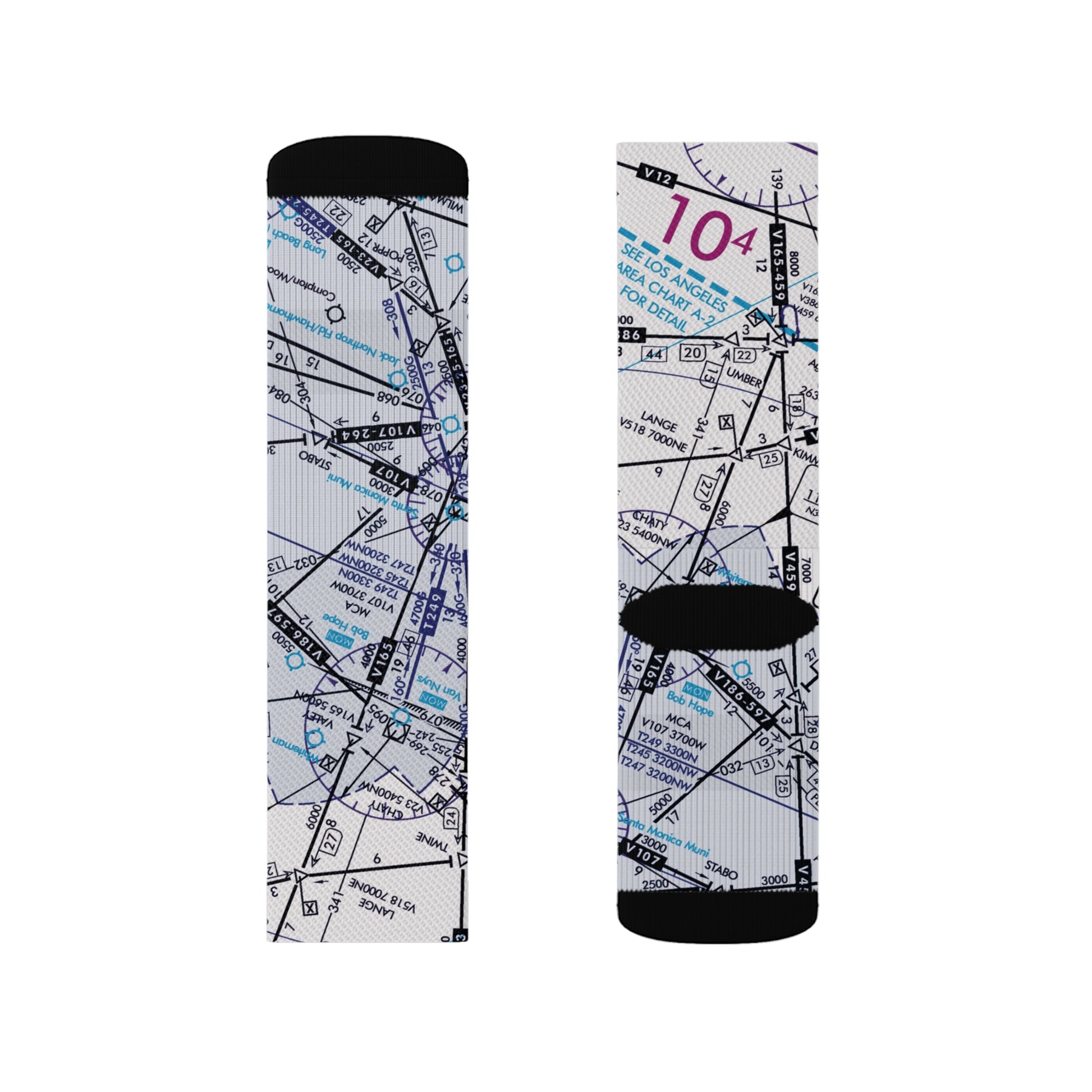 Aeronautical Chart socks (ELUS3/white)