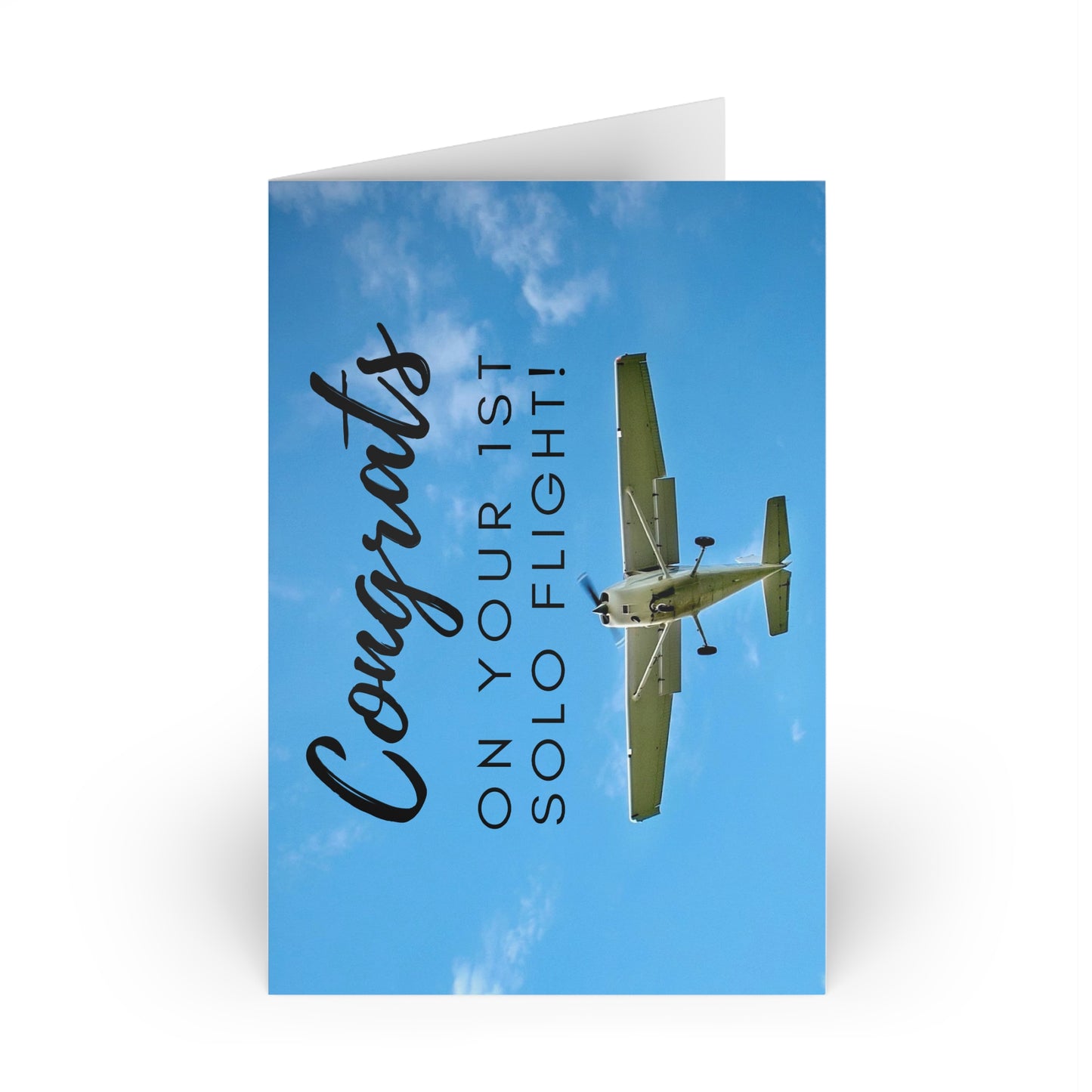 Congrats on your 1st Solo Flight! pack of 10 greeting cards (Cessna)