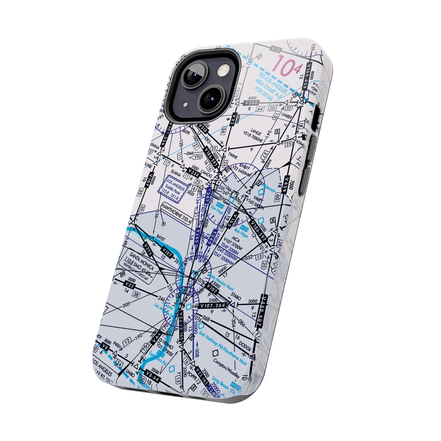 Enroute Low Altitude Chart (ELUS3) tough phone cases (white)