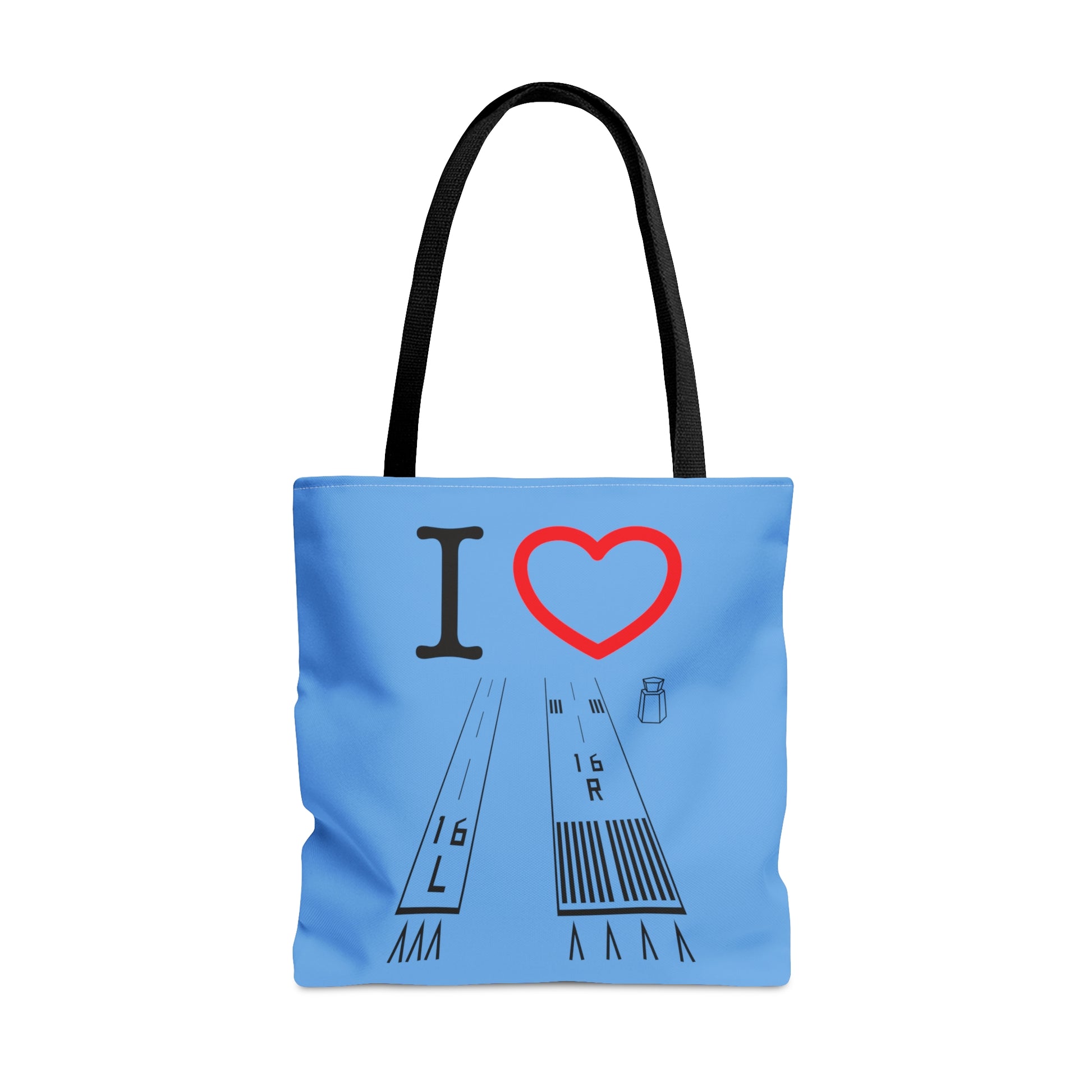 Van Nuys Airport Runways 16L - 16R / 34L - 34R - tote bag (lt. blue)