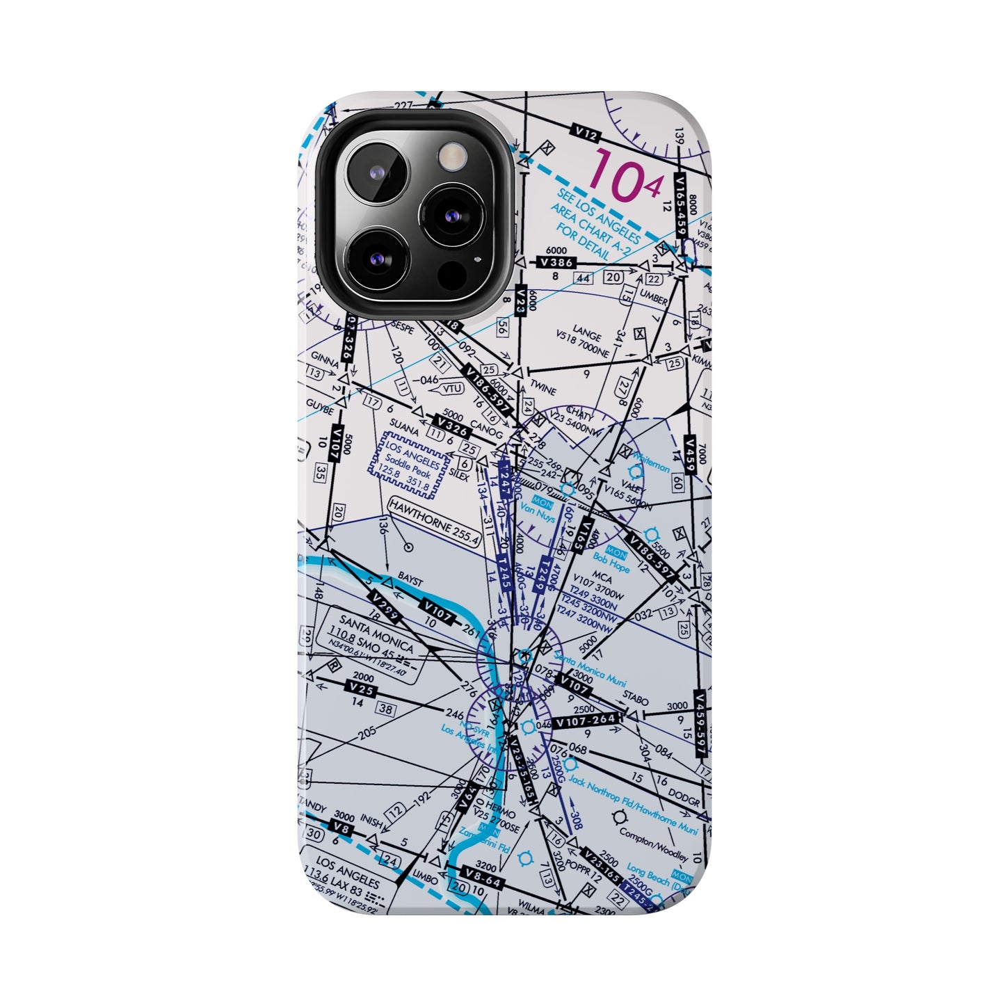 Enroute Low Altitude Chart (ELUS3) tough phone cases (white)